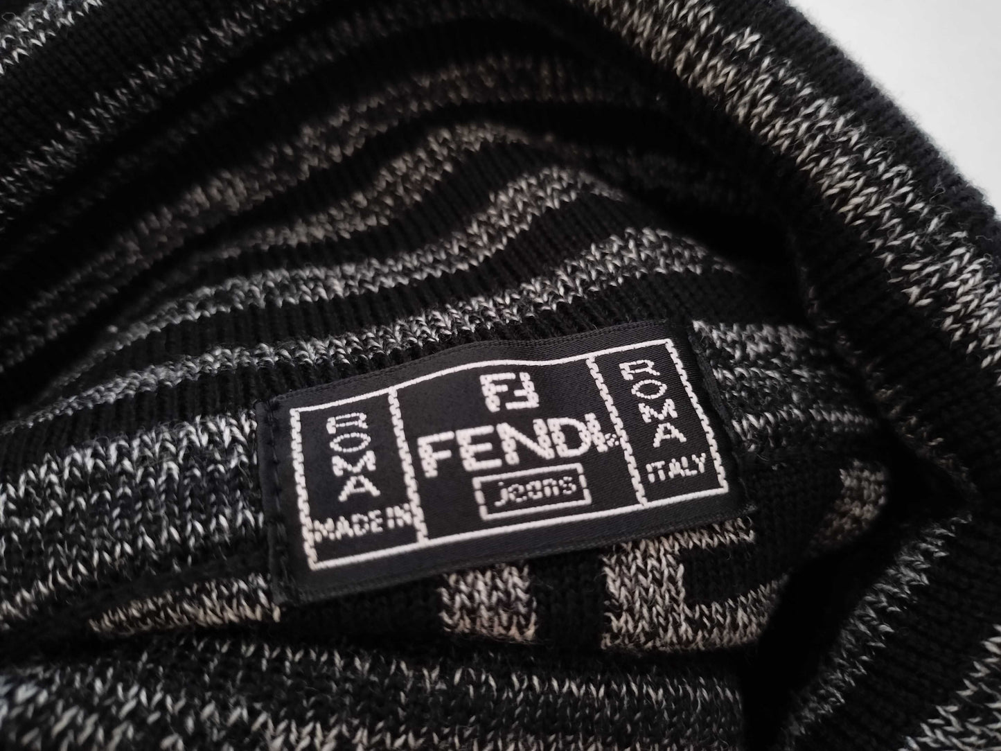 FENDI Zucca print turtleneck knit sweater top