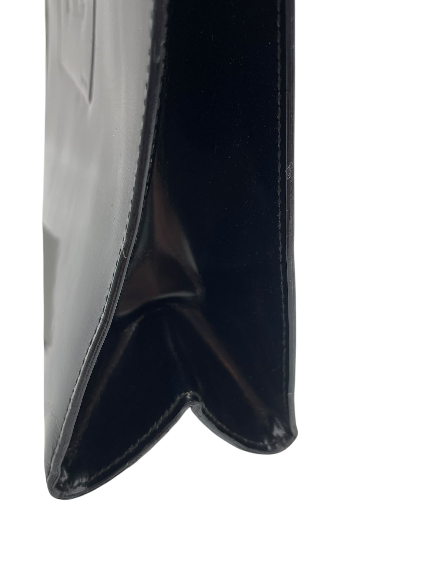 GUCCI GUCCI Gucci enamel shoulder bag black bag