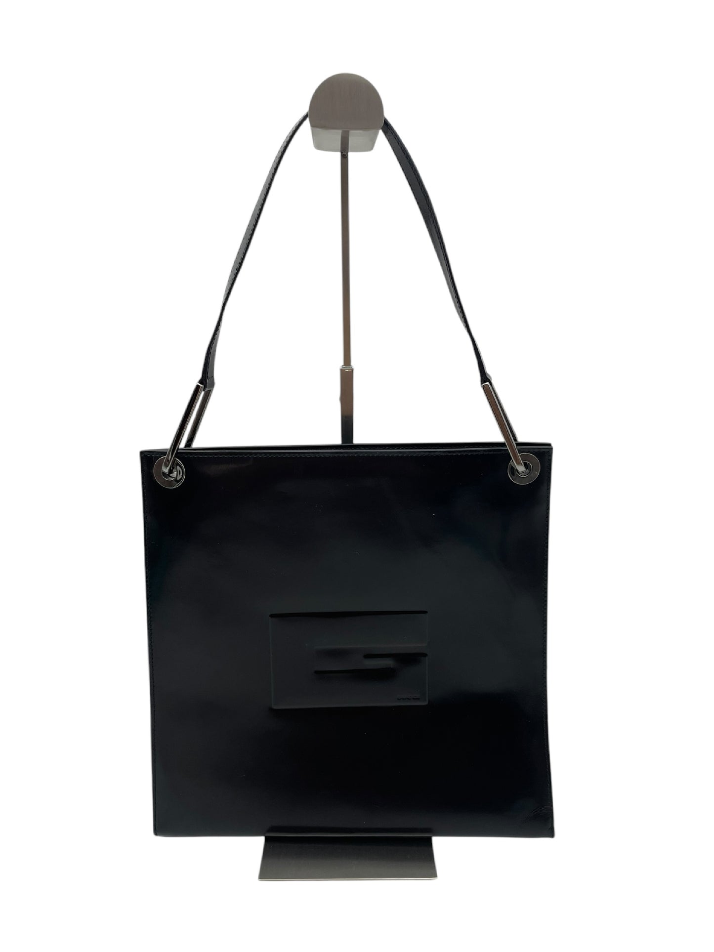 GUCCI GUCCI Gucci enamel shoulder bag black bag
