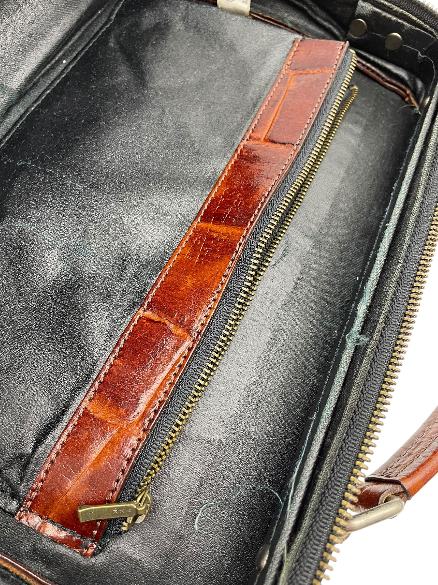 JEAN PAUL GAULTIER Jean Paul Gaultier Embossed Genuine Leather 2-Way Bag Brown Shoulder Bag