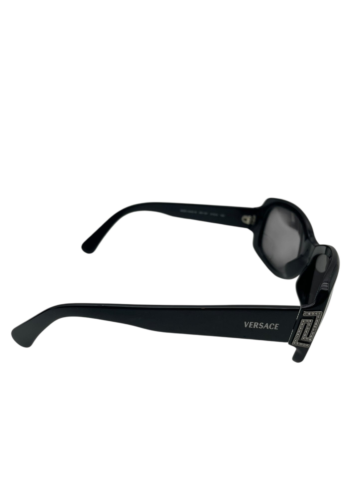VERSACE VERSACE Versace sunglasses with rhinestones, black, with case. Sunglasses and eyeglasses.