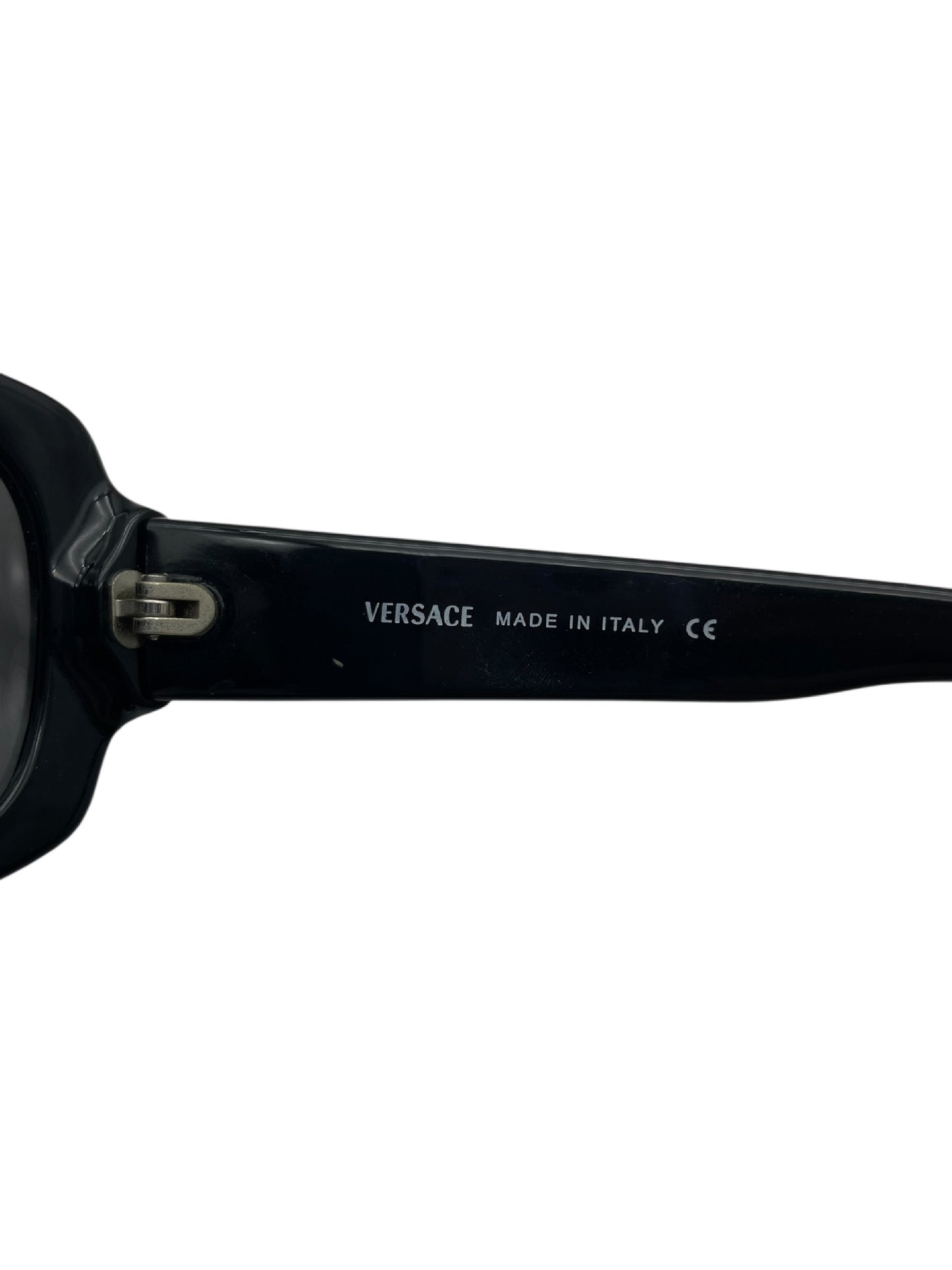 VERSACE VERSACE Versace sunglasses with rhinestones, black, with case. Sunglasses and eyeglasses.