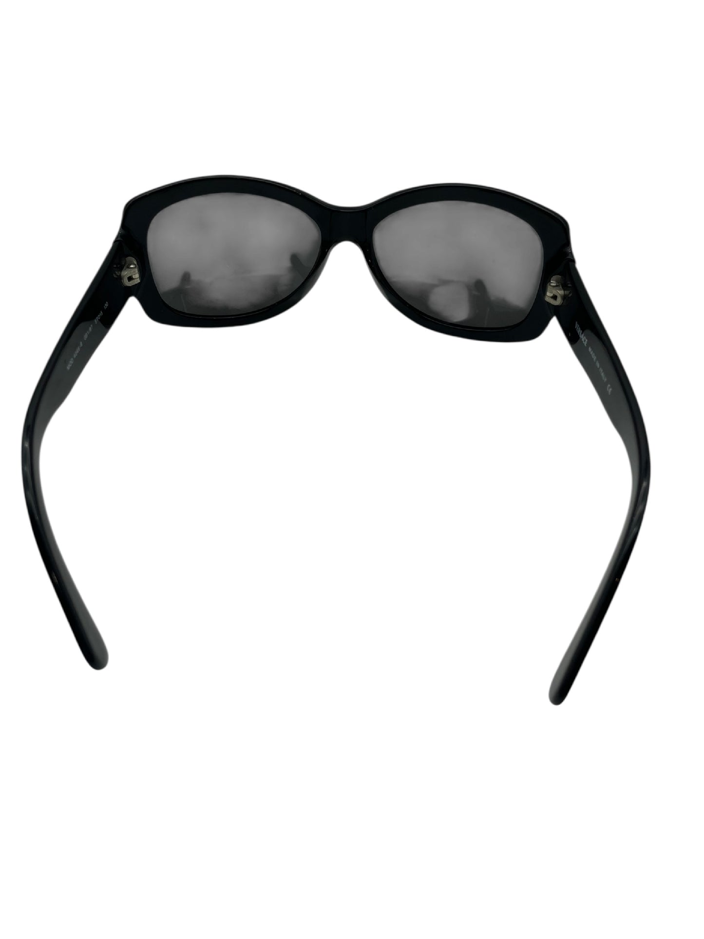 VERSACE VERSACE Versace sunglasses with rhinestones, black, with case. Sunglasses and eyeglasses.