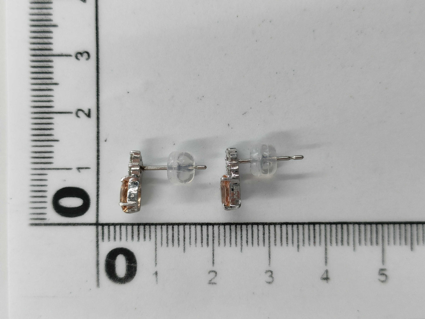 Imperial Topaz 0.40/0.40ct D0.11/0.11ct PT900/850 1.6g Earrings