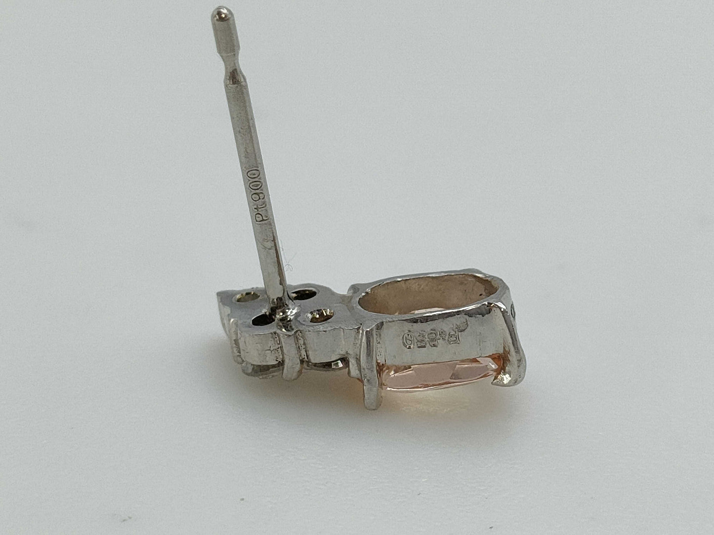 Imperial Topaz 0.40/0.40ct D0.11/0.11ct PT900/850 1.6g Earrings