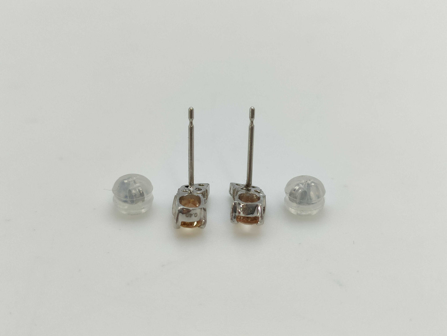 Imperial Topaz 0.40/0.40ct D0.11/0.11ct PT900/850 1.6g Earrings