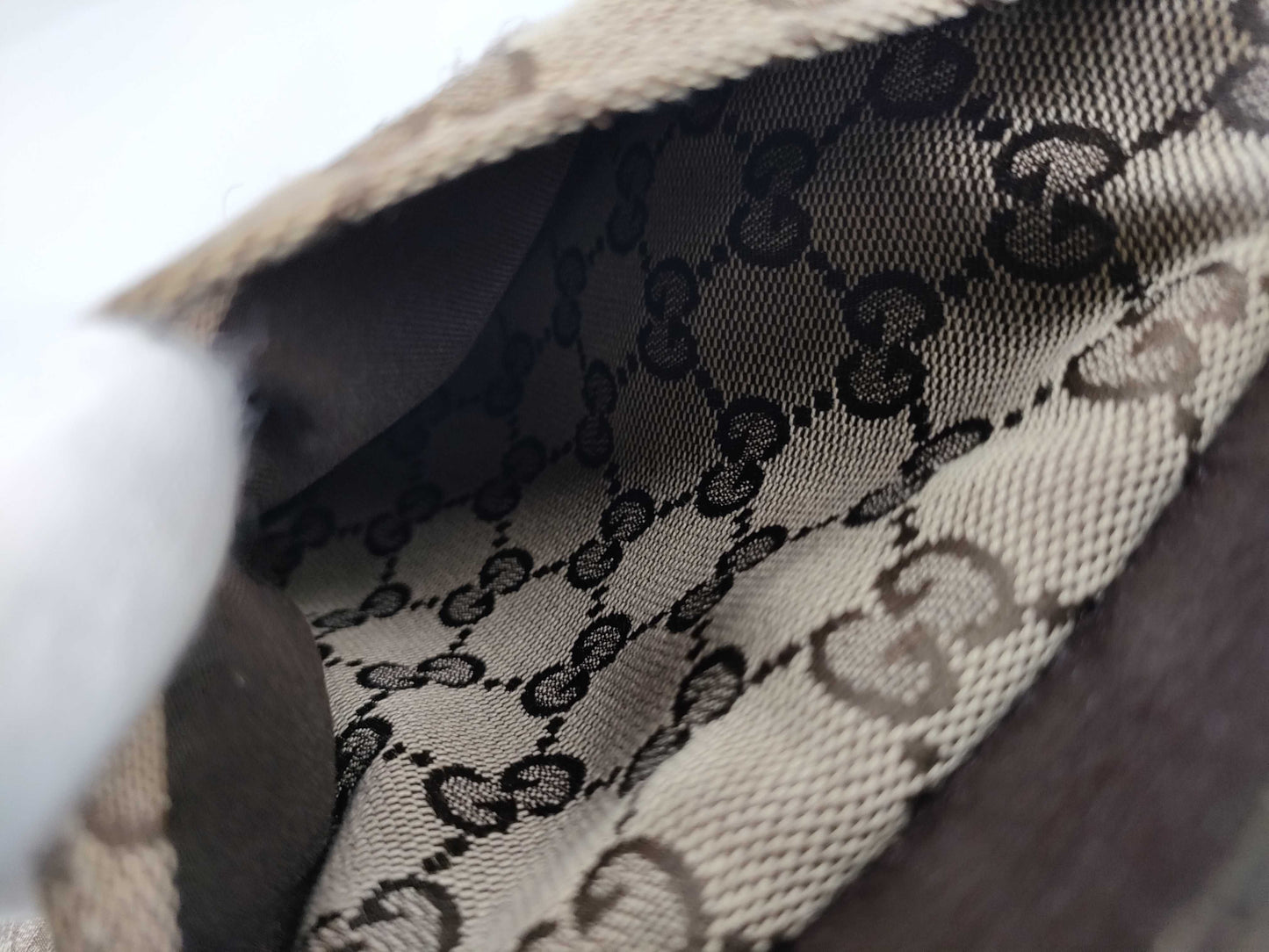 GUCCI GG Canvas Gucci Sherry Line Waist Pouch GG Canvas Waist Bag