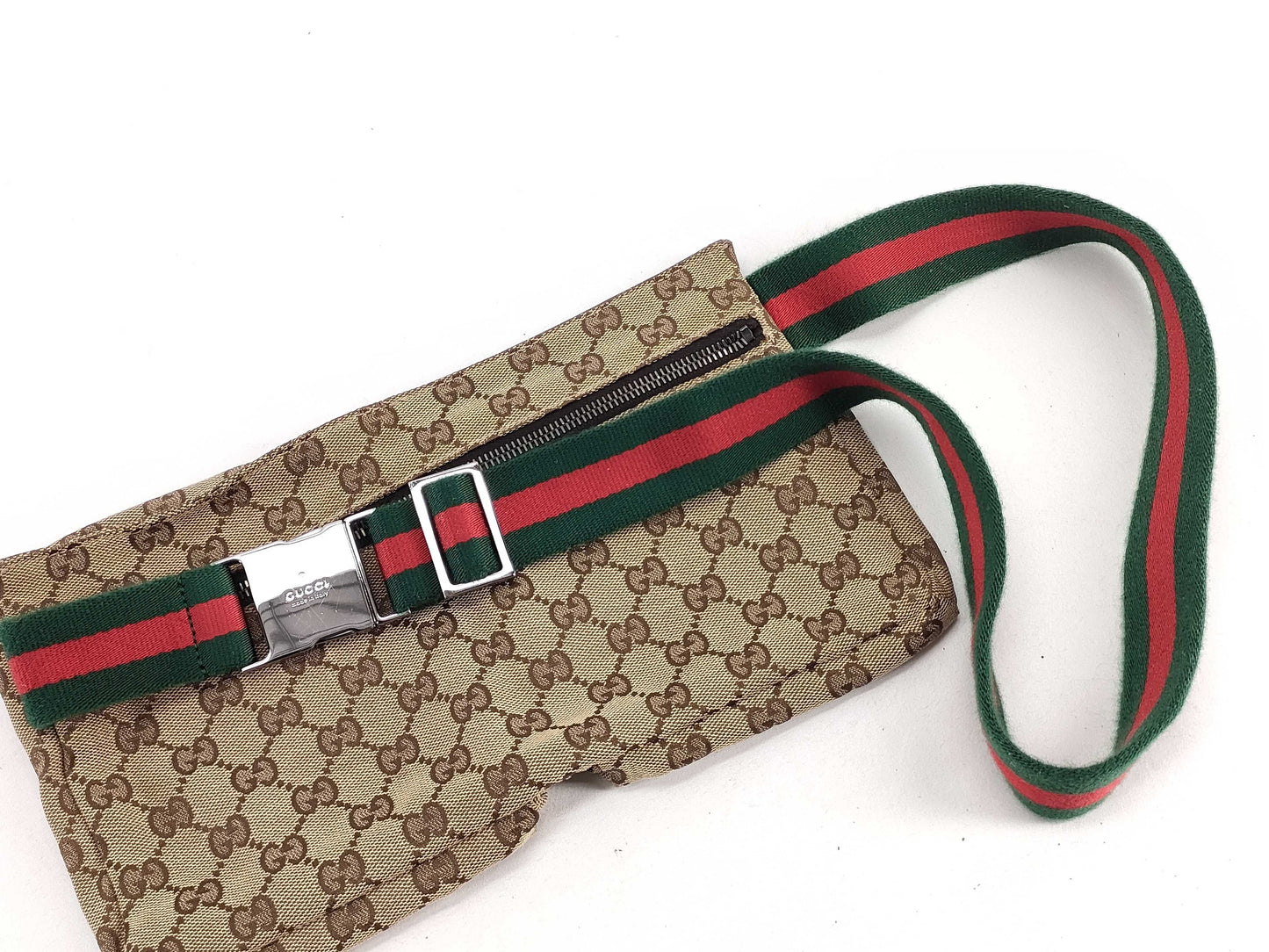 GUCCI GG Canvas Gucci Sherry Line Waist Pouch GG Canvas Waist Bag