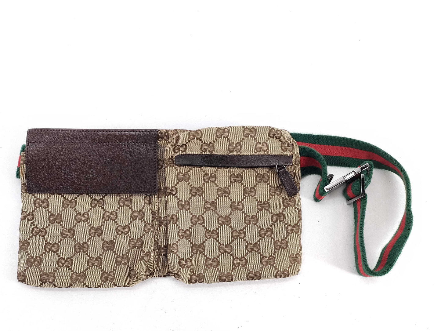 GUCCI GG Canvas Gucci Sherry Line Waist Pouch GG Canvas Waist Bag