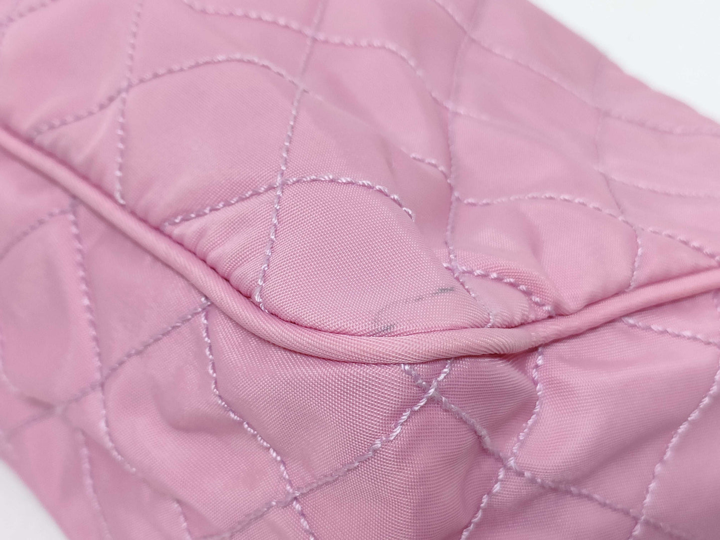 PRADA Nylon Nylon/Pink/Quilted Pouch