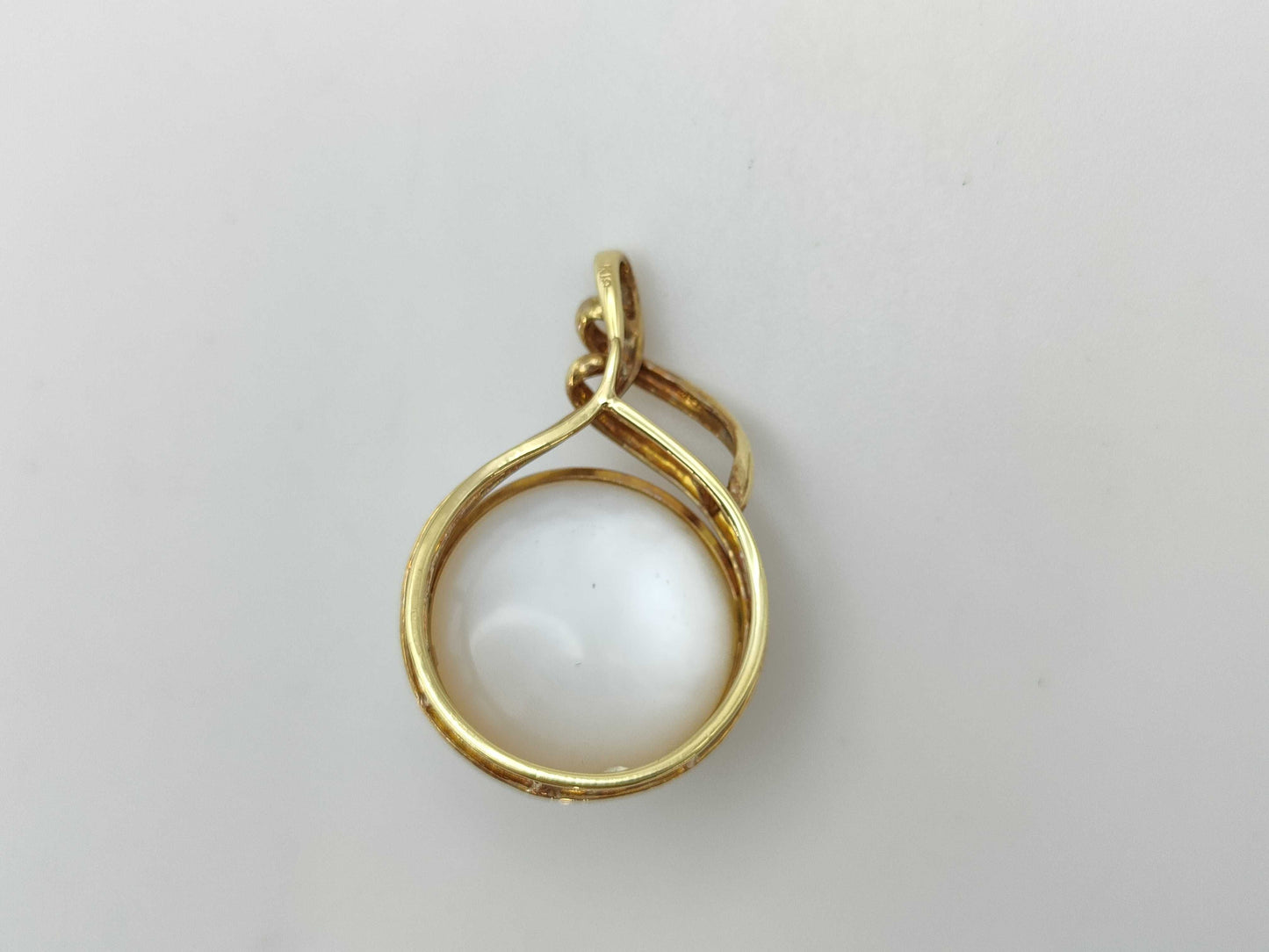Mabe pearl diameter approximately 10.0-16.2mm D0.04ct K18 12.7g Other small items