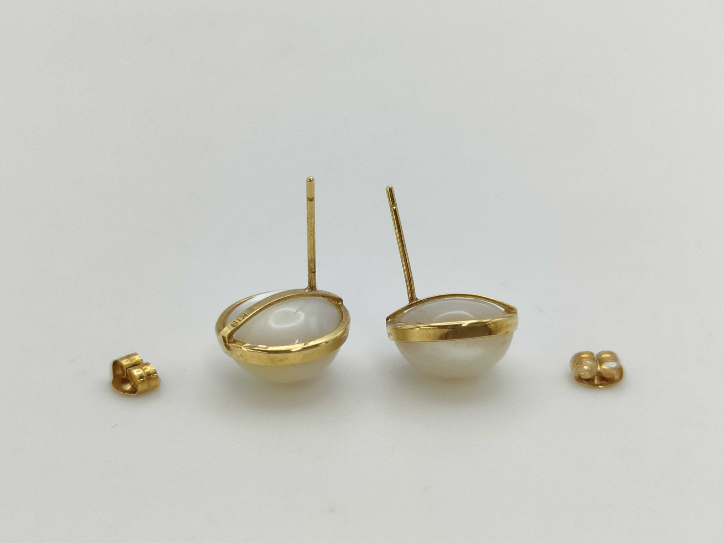 Mabe pearl diameter approximately 10.0-16.2mm D0.04ct K18 12.7g Other small items