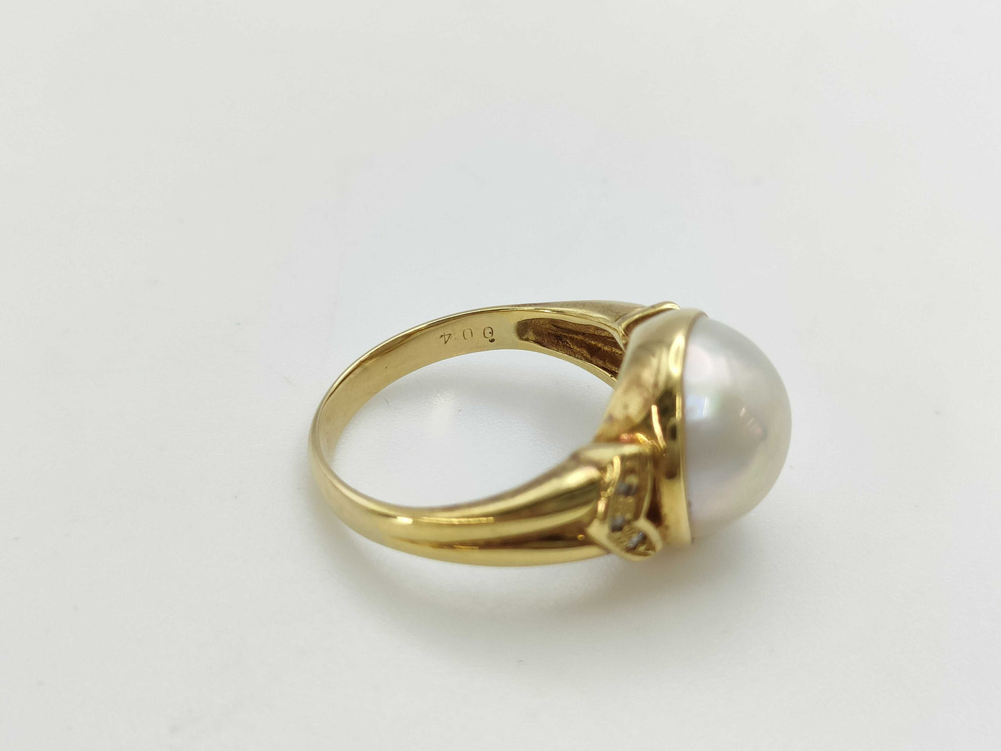Mabe pearl diameter approximately 10.0-16.2mm D0.04ct K18 12.7g Other small items