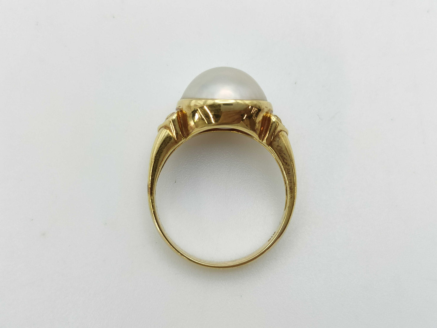 Mabe pearl diameter approximately 10.0-16.2mm D0.04ct K18 12.7g Other small items