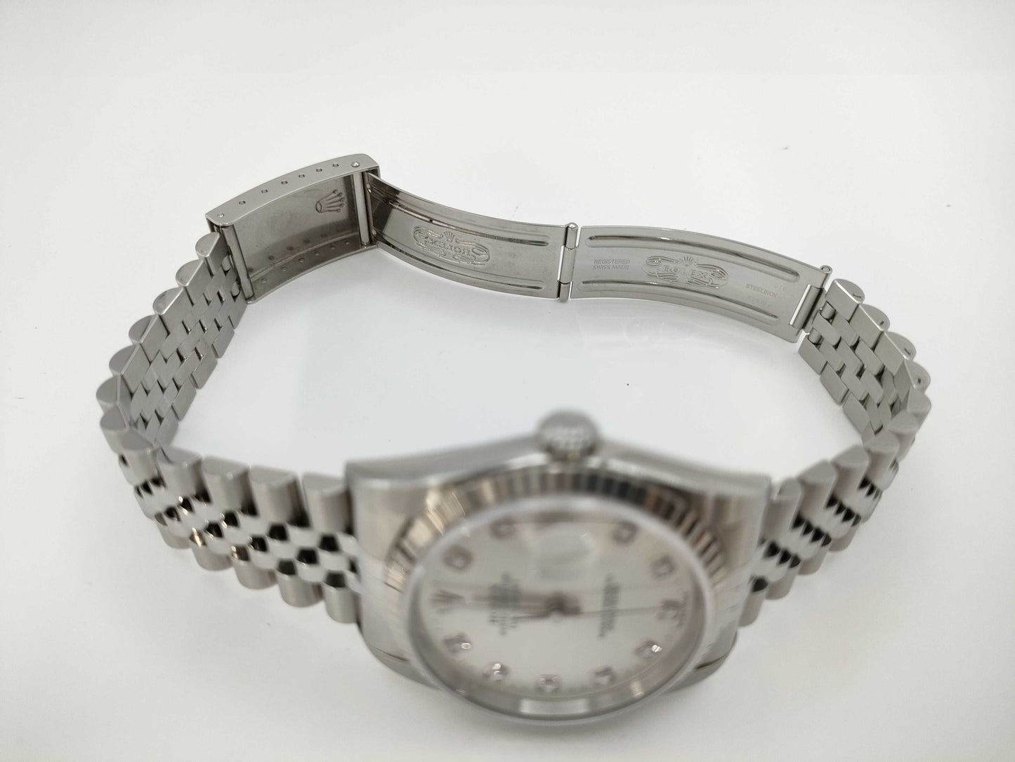 ROLEX 16234G Datejust Y215158 Silver Dial Boys' Watch