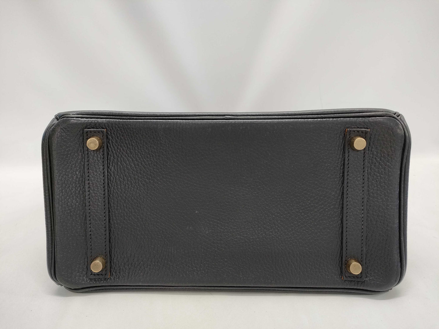 HERMES Birkin 30 Ardennes Black GP Hardware C Stamp 2 Keys Padlock Cloche Dust Bag Handbag