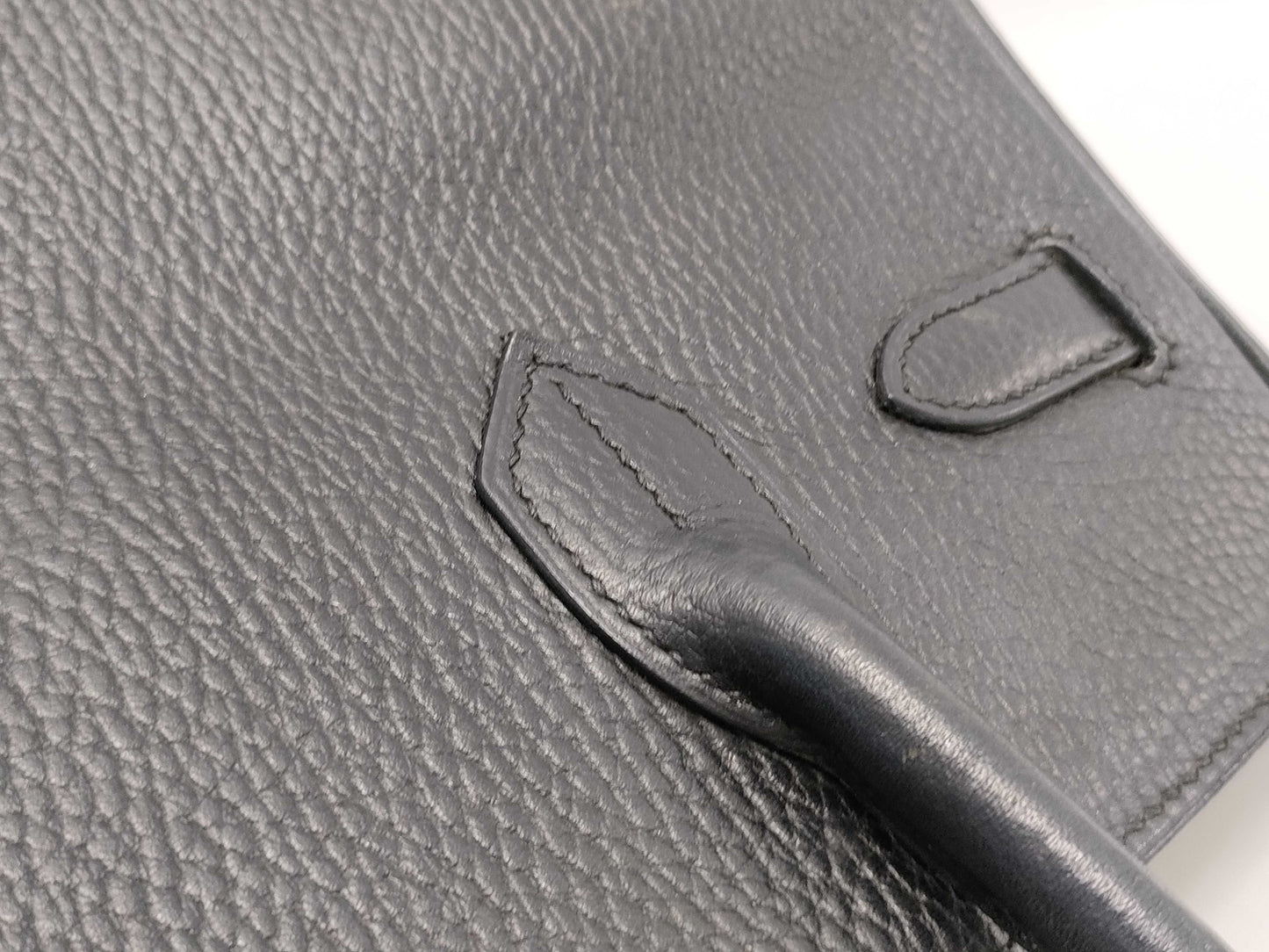 HERMES Birkin 30 Ardennes Black GP Hardware C Stamp 2 Keys Padlock Cloche Dust Bag Handbag