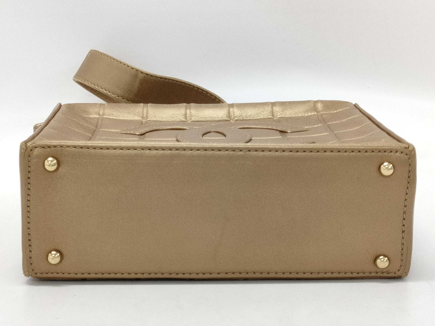 CHANEL Chocolate Bar One-Shoulder Bag with Gold Seal