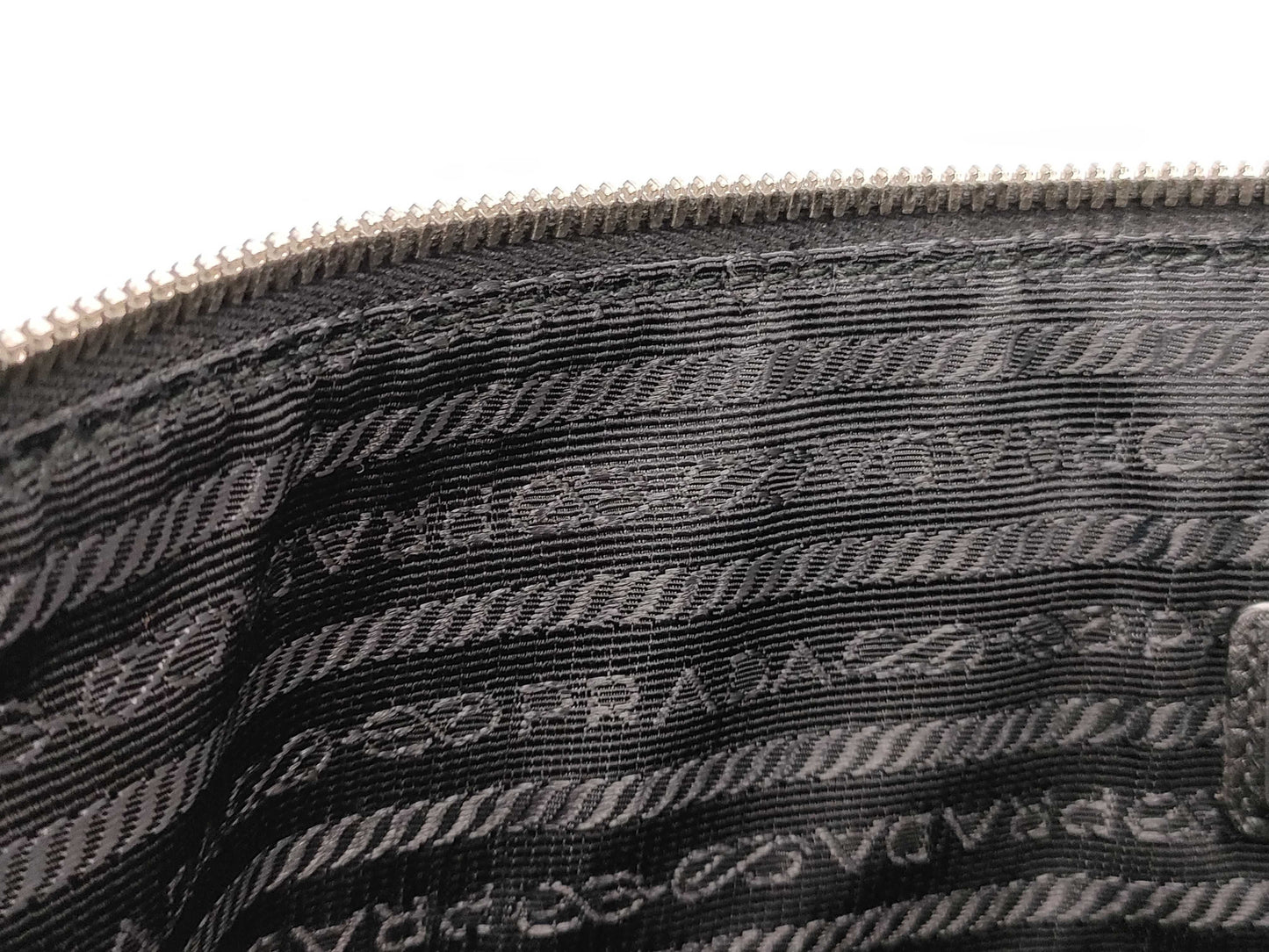 PRADA Triangle Plate Clutch Bag Black Clutch Bag