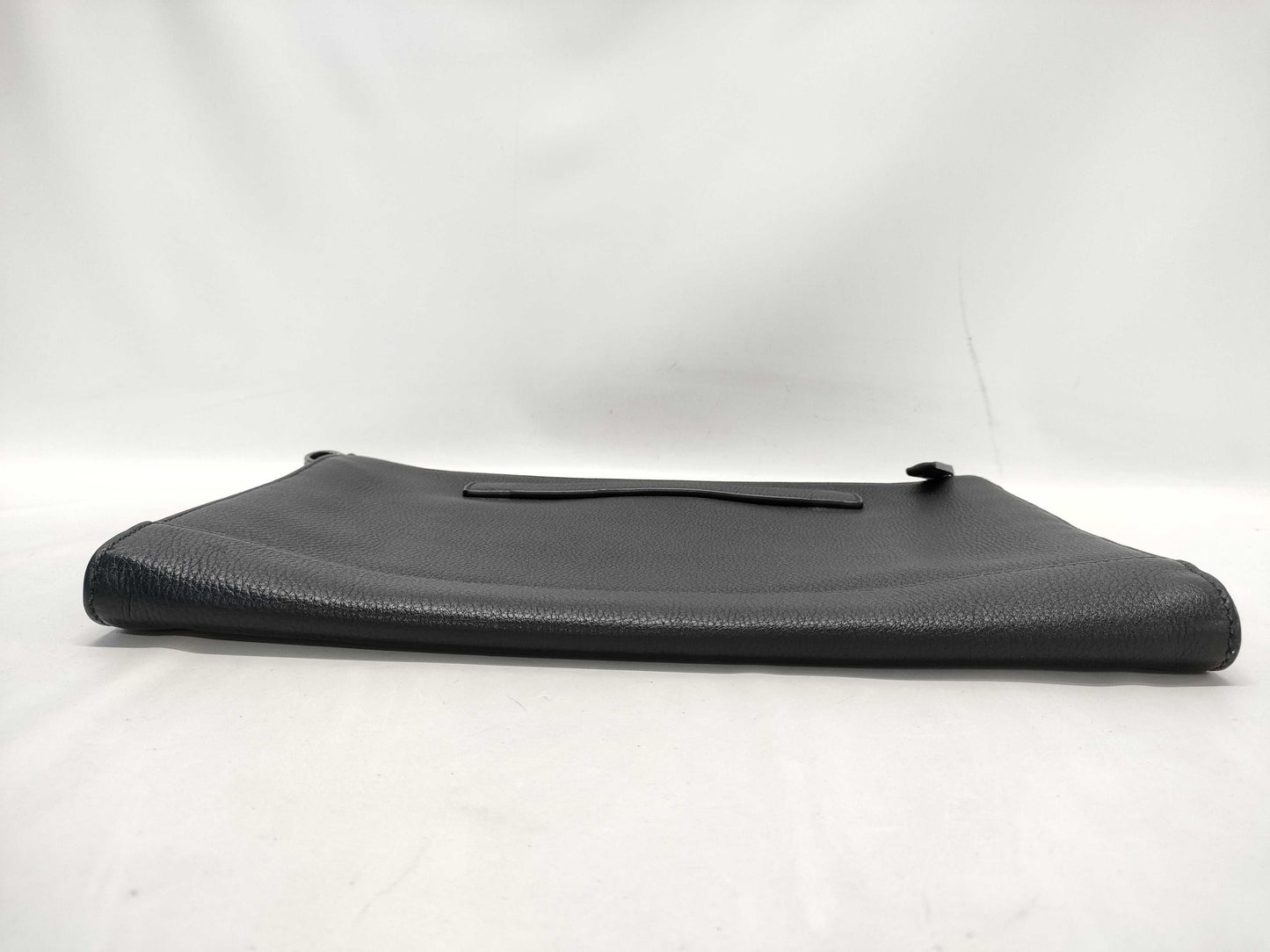 PRADA Triangle Plate Clutch Bag Black Clutch Bag