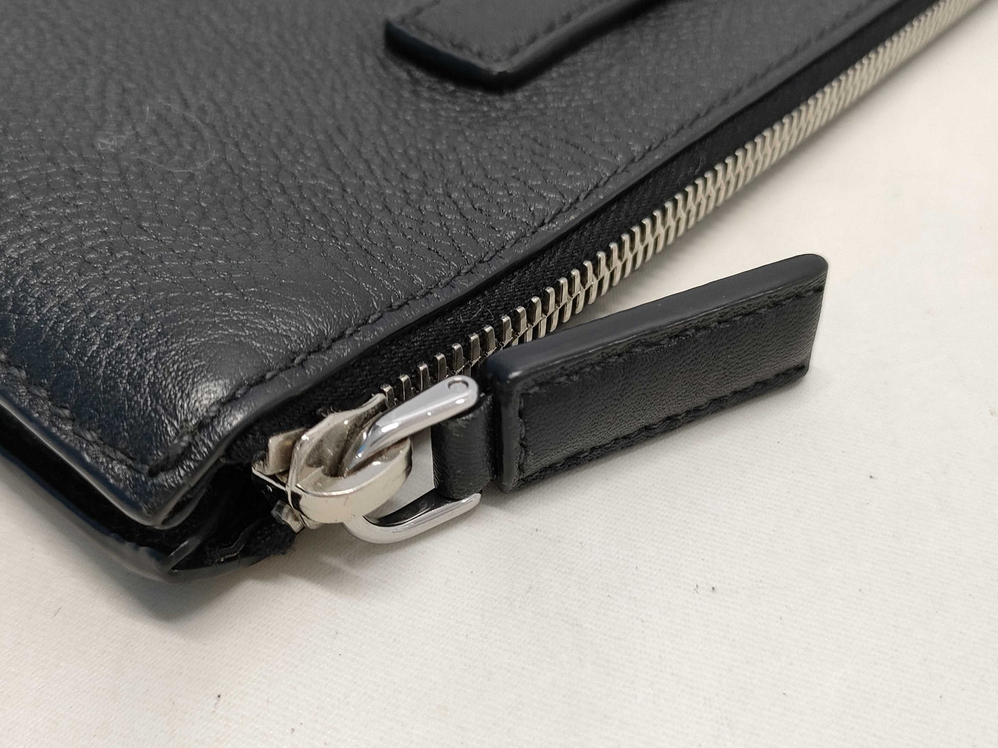 PRADA Triangle Plate Clutch Bag Black Clutch Bag