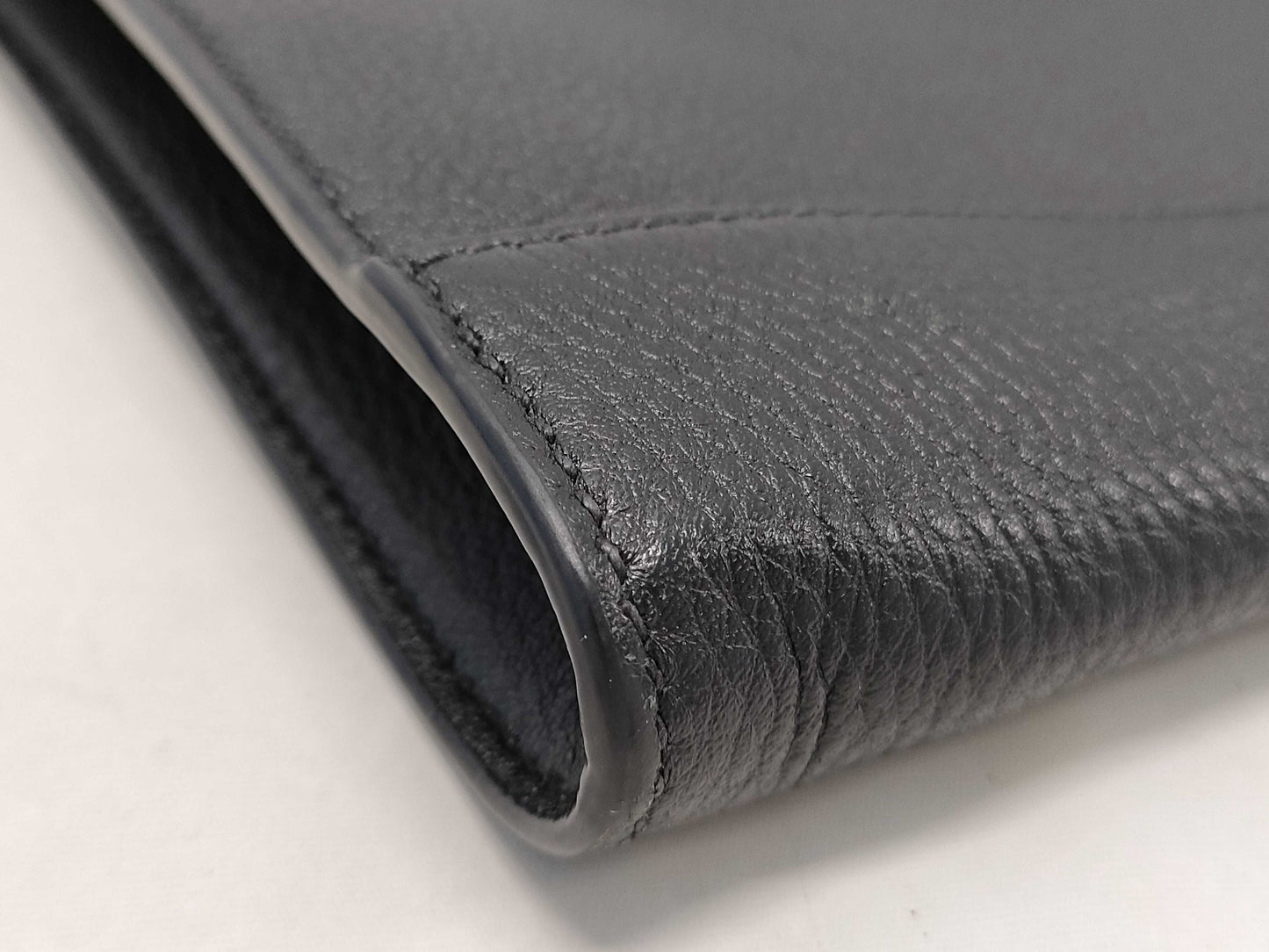 PRADA Triangle Plate Clutch Bag Black Clutch Bag