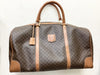 CELINE PVC and Leather Macadam Print Boston Bag, Extra Large, 45cm Wide, Includes Padlock, Key, and Cloche