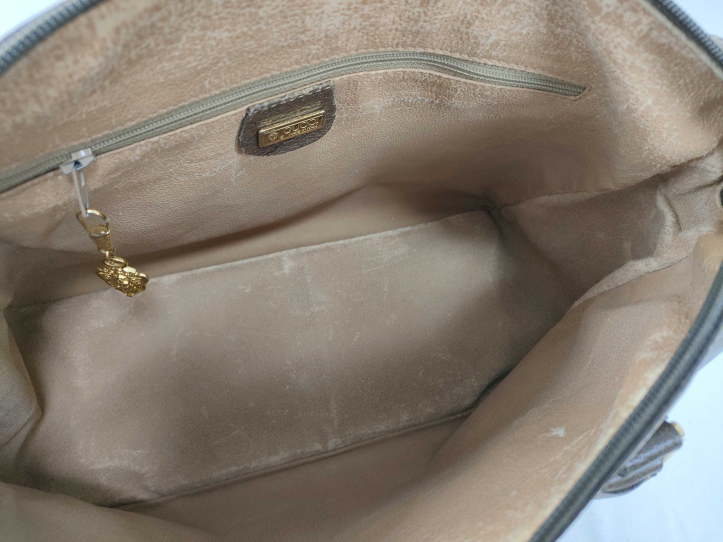 GUCCI GG Supreme Gucci 002.25.0167 Handbag Mini Boston Bag Old Gucci GG Supreme Leather Beige Brown Handbag