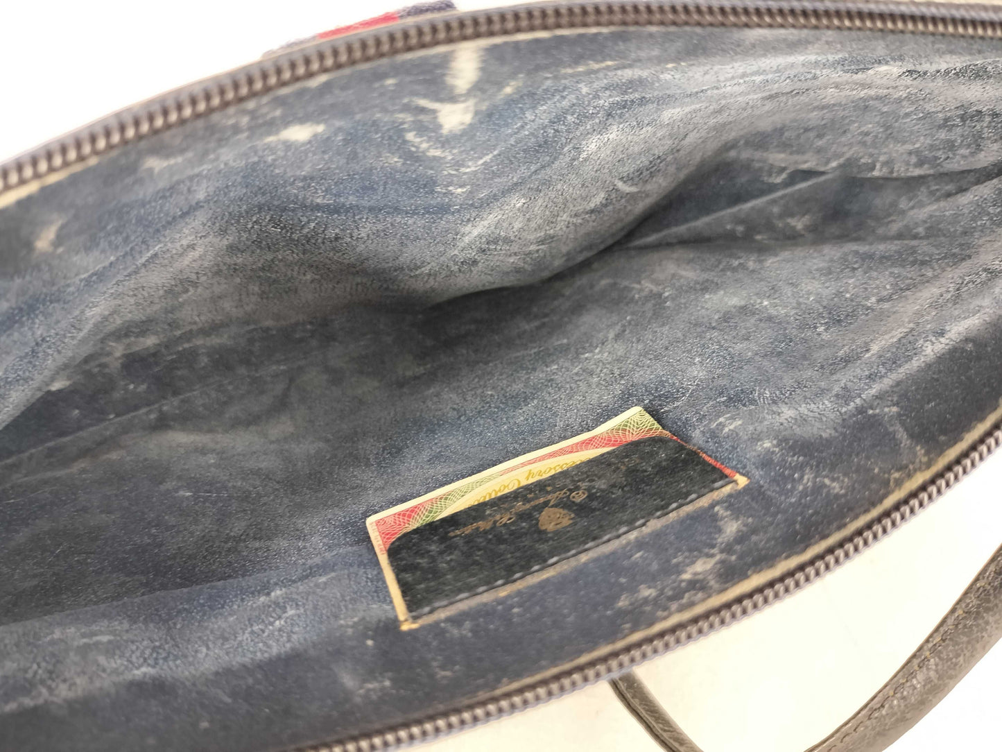 GUCCI Old Gucci 904.02.026 Shoulder Bag Old Gucci Sherry Line GG Supreme Leather Beige Navy Shoulder Bag