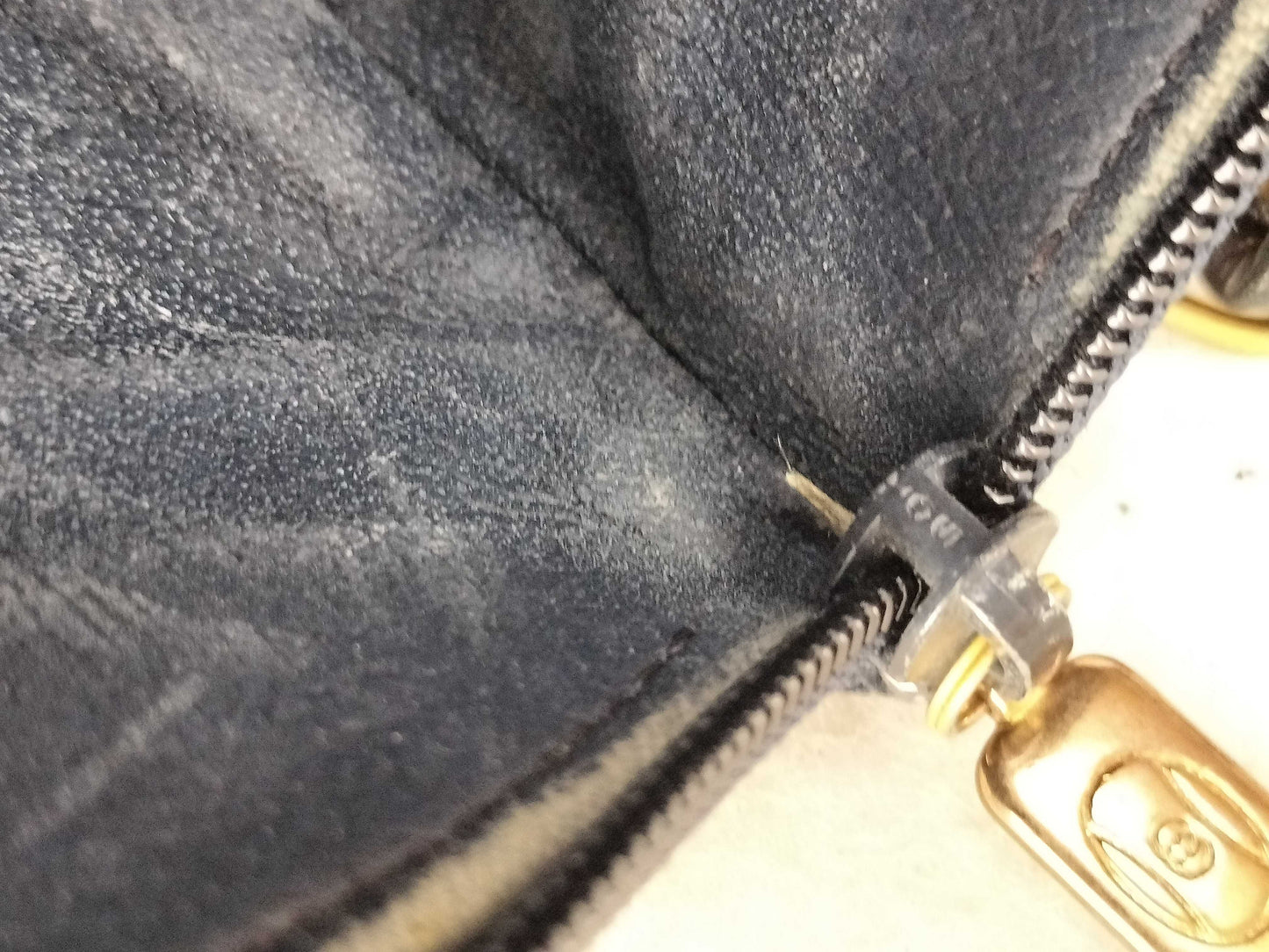 GUCCI Old Gucci 904.02.026 Shoulder Bag Old Gucci Sherry Line GG Supreme Leather Beige Navy Shoulder Bag