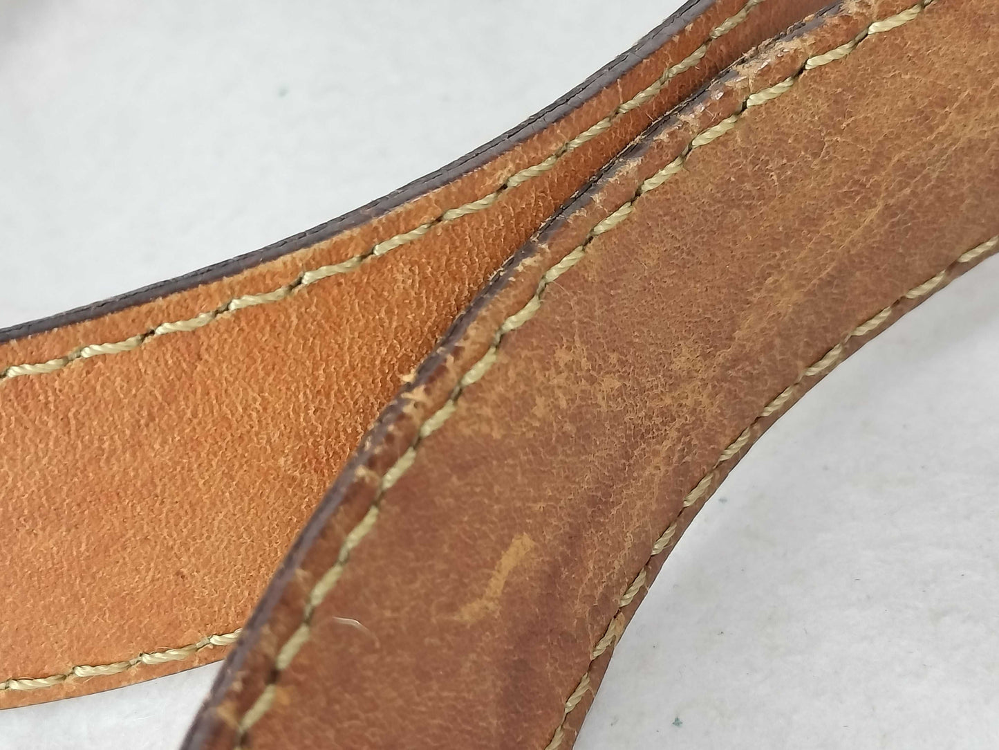 CELINE SL13 Messenger Bag Shoulder Bag Macadam Pattern Leather Brown Shoulder Bag