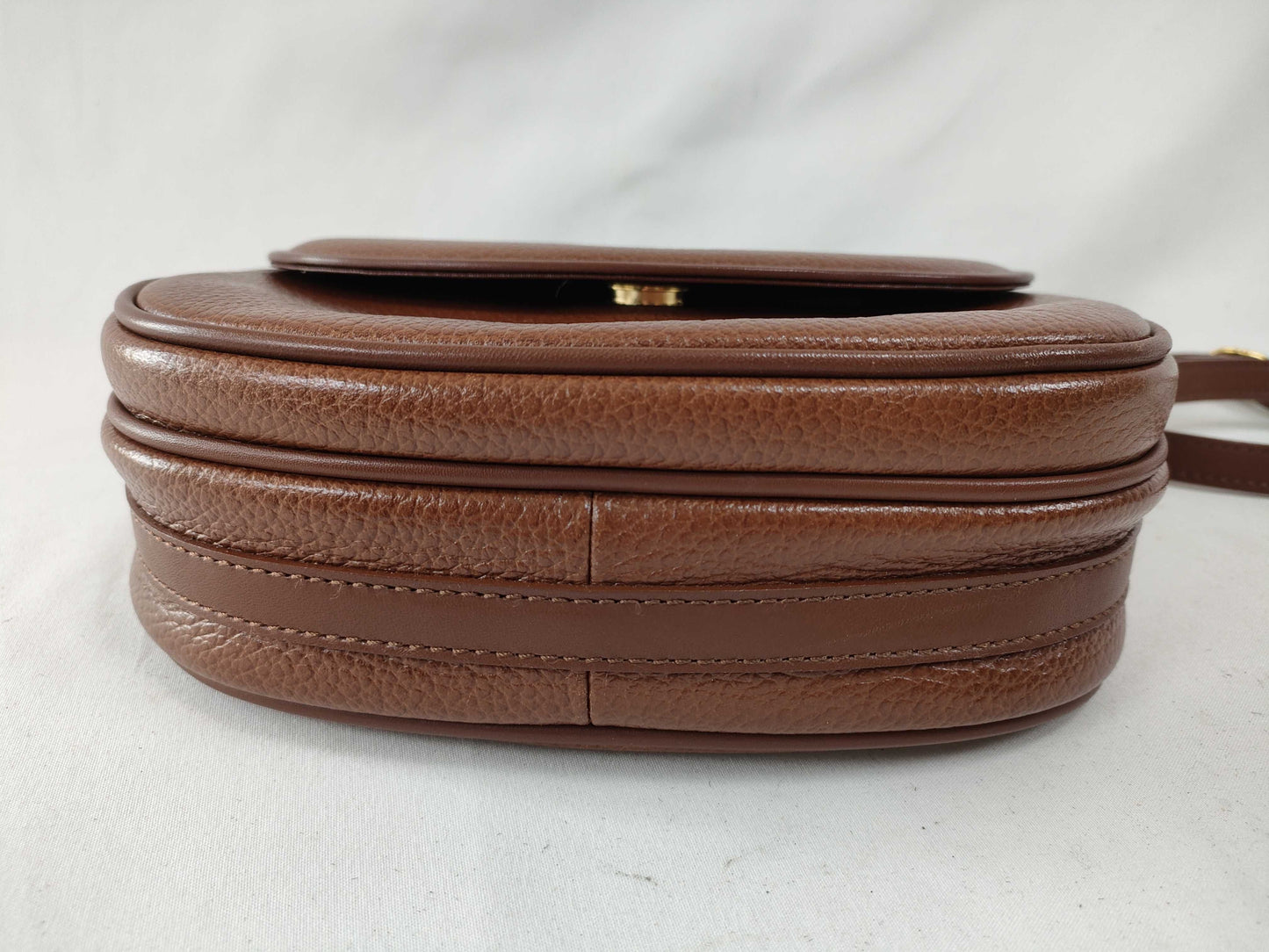 Burberrys Nova Check Leather Shoulder Bag Pochette Brown