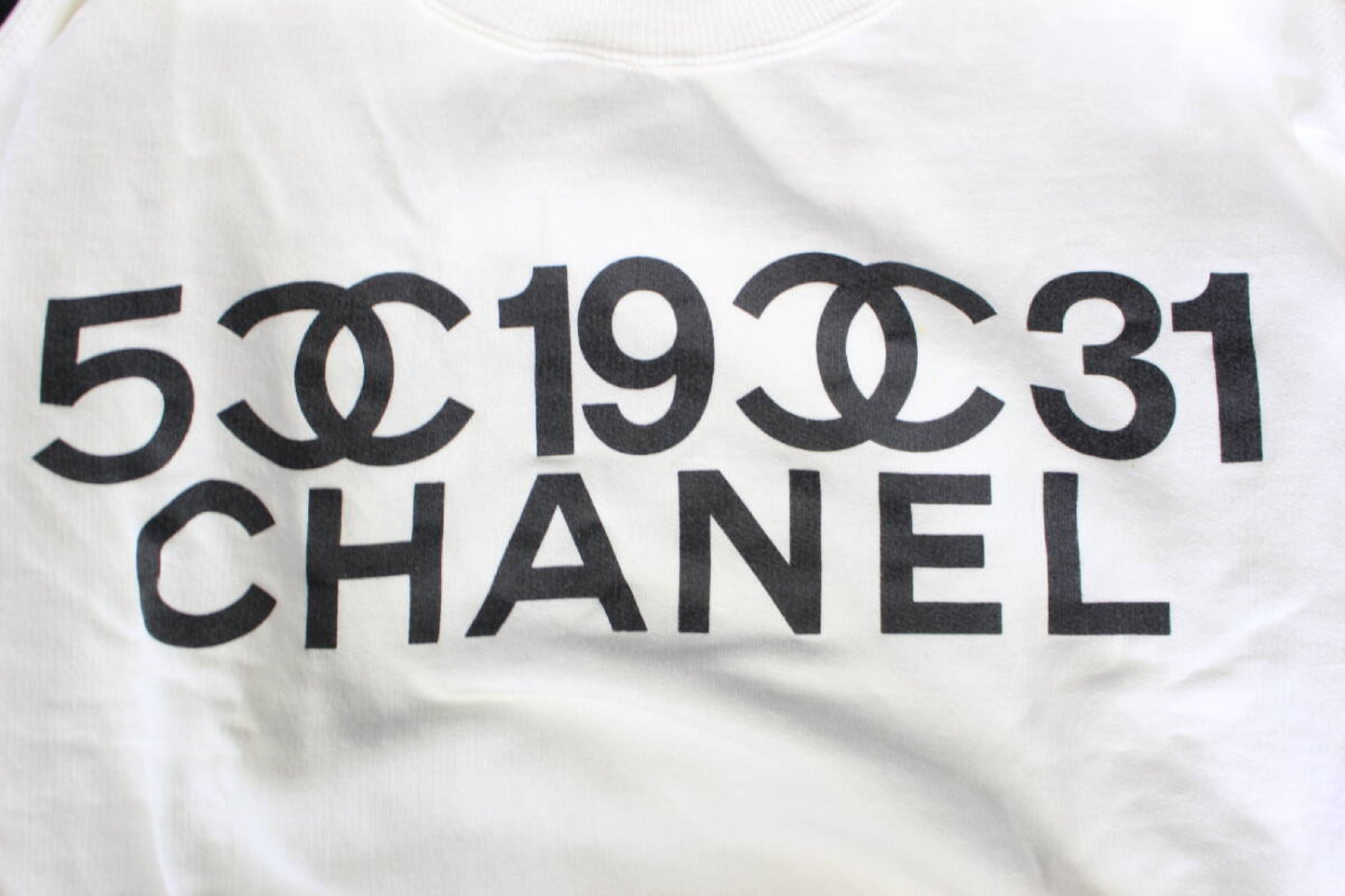CHANEL Logo Sweatshirt, Women's, Size M, Tops