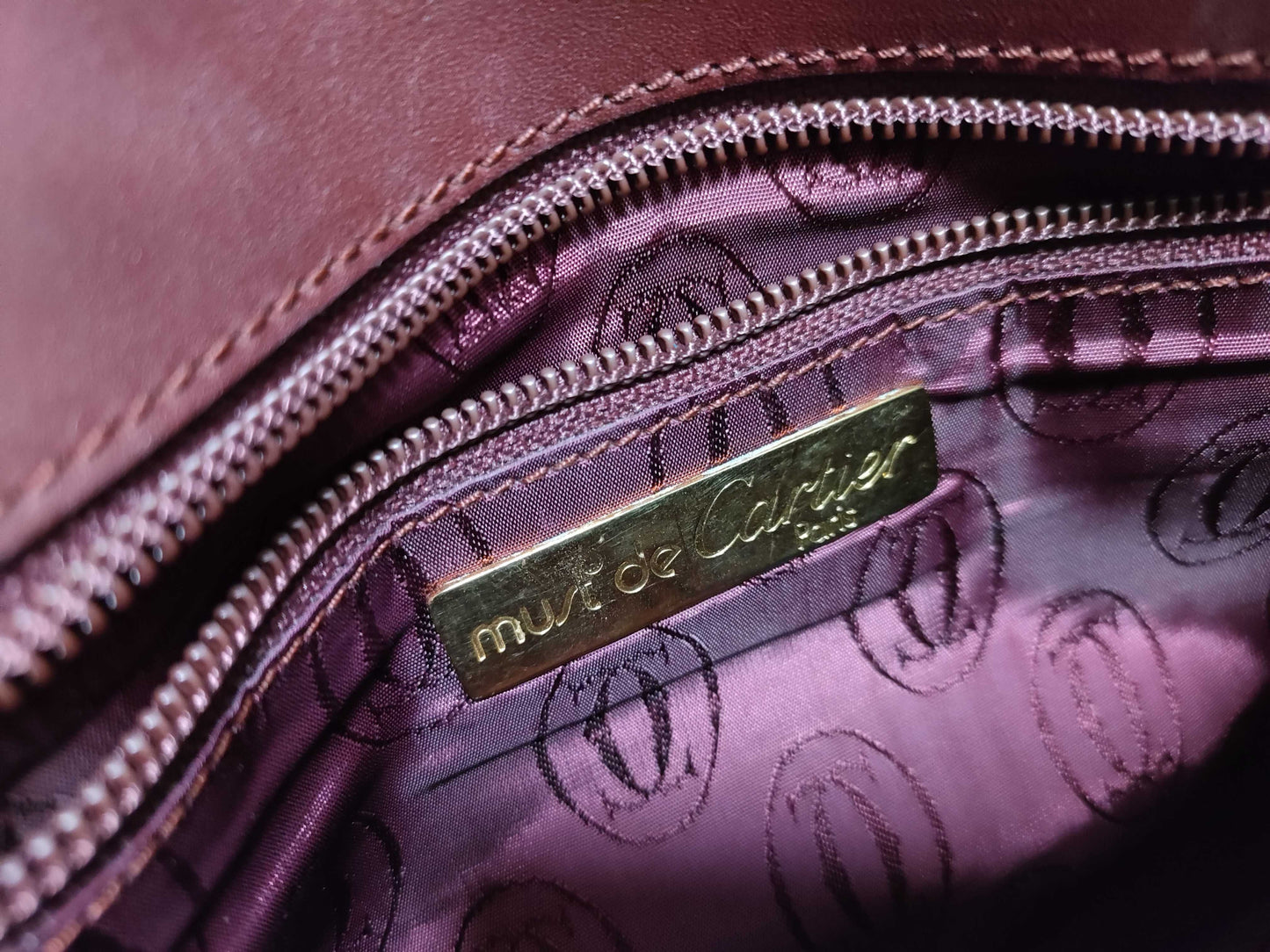 Cartier Shoulder Bag, Bordeaux