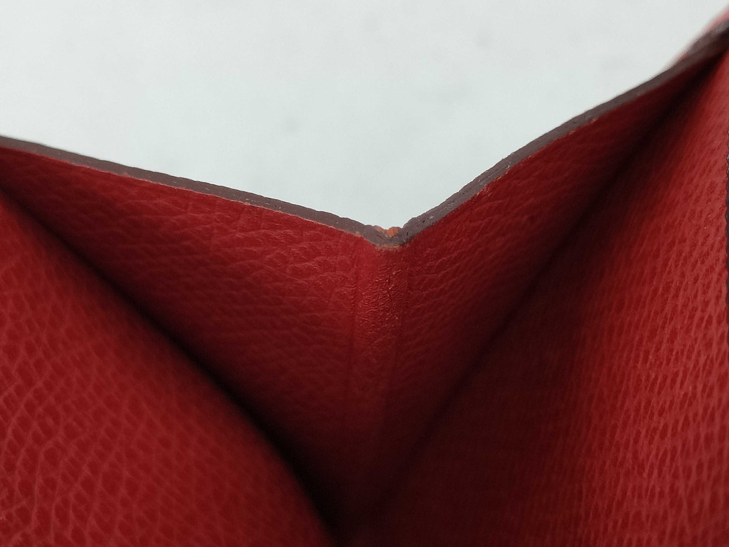 HERMES Bearn Bearn Compact Epson □I Red Wallet