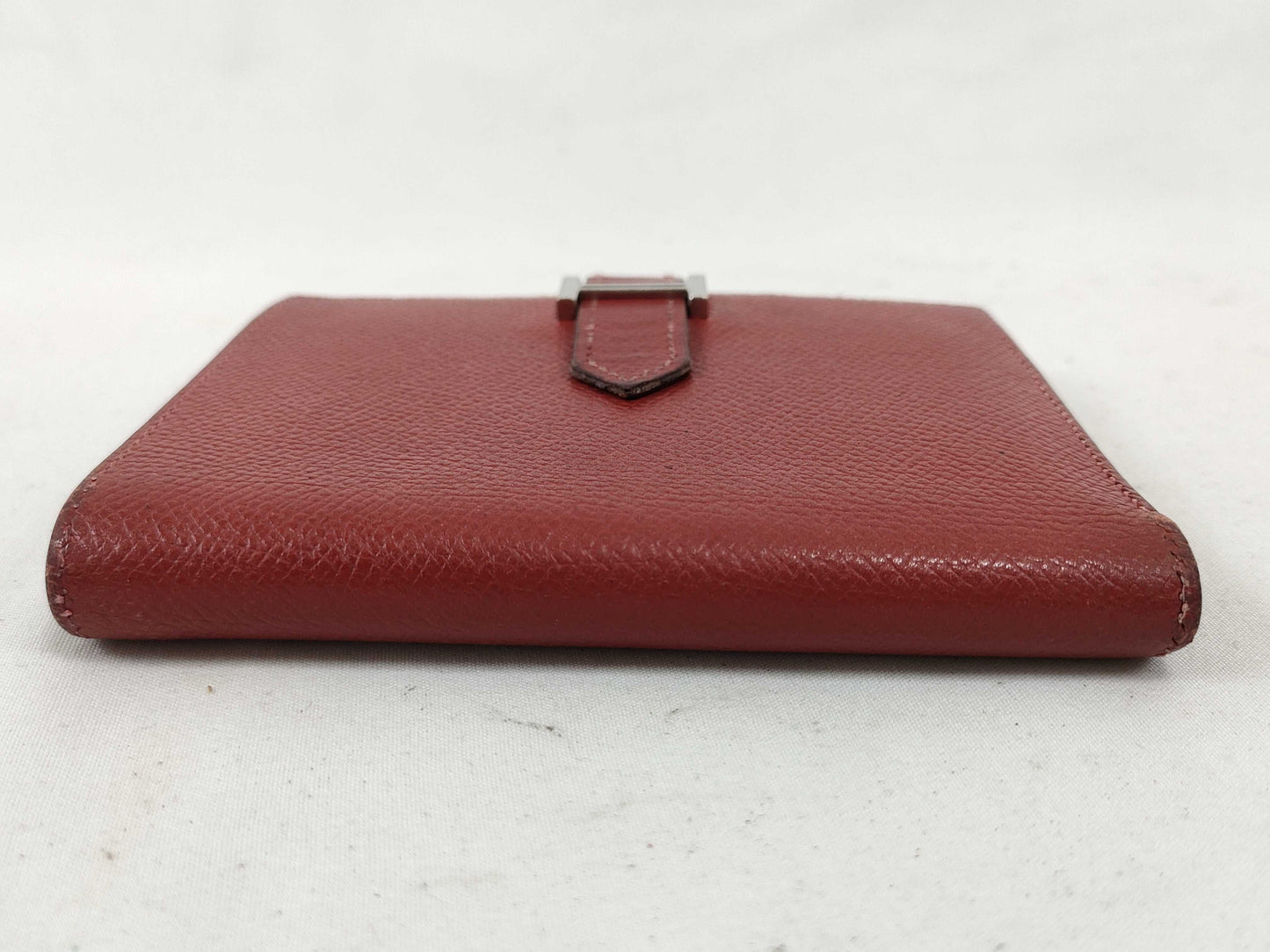HERMES Bearn Bearn Compact Epson □I Red Wallet