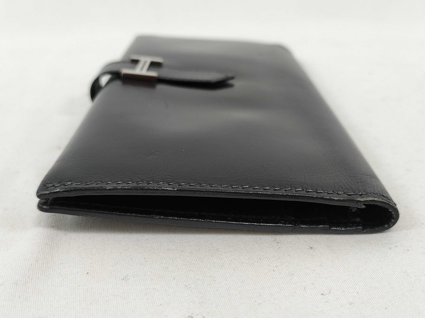 HERMES Bearn Bearn Box Calf Black □E Wallet