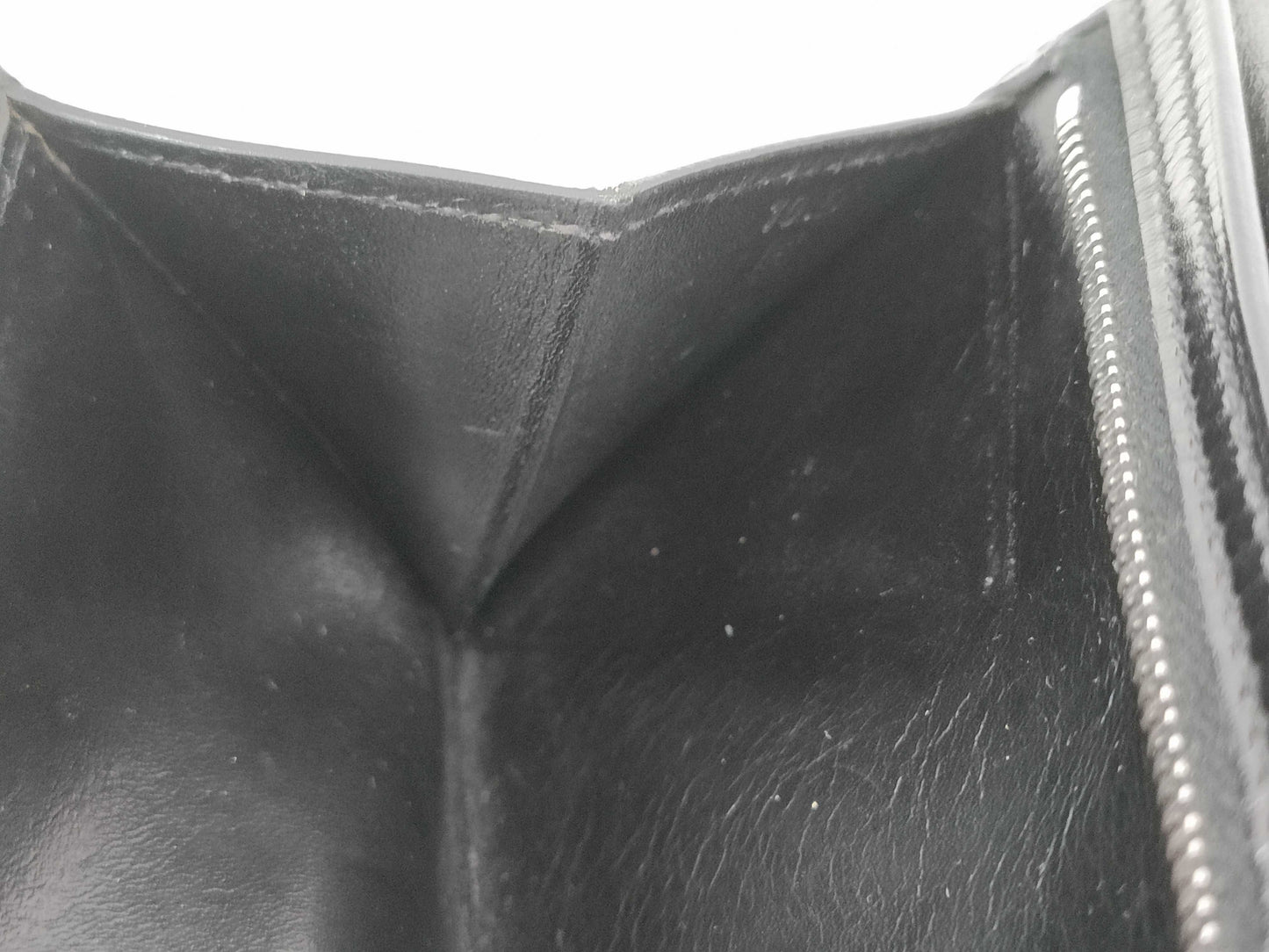 HERMES Bearn Bearn Box Calf Black □E Wallet