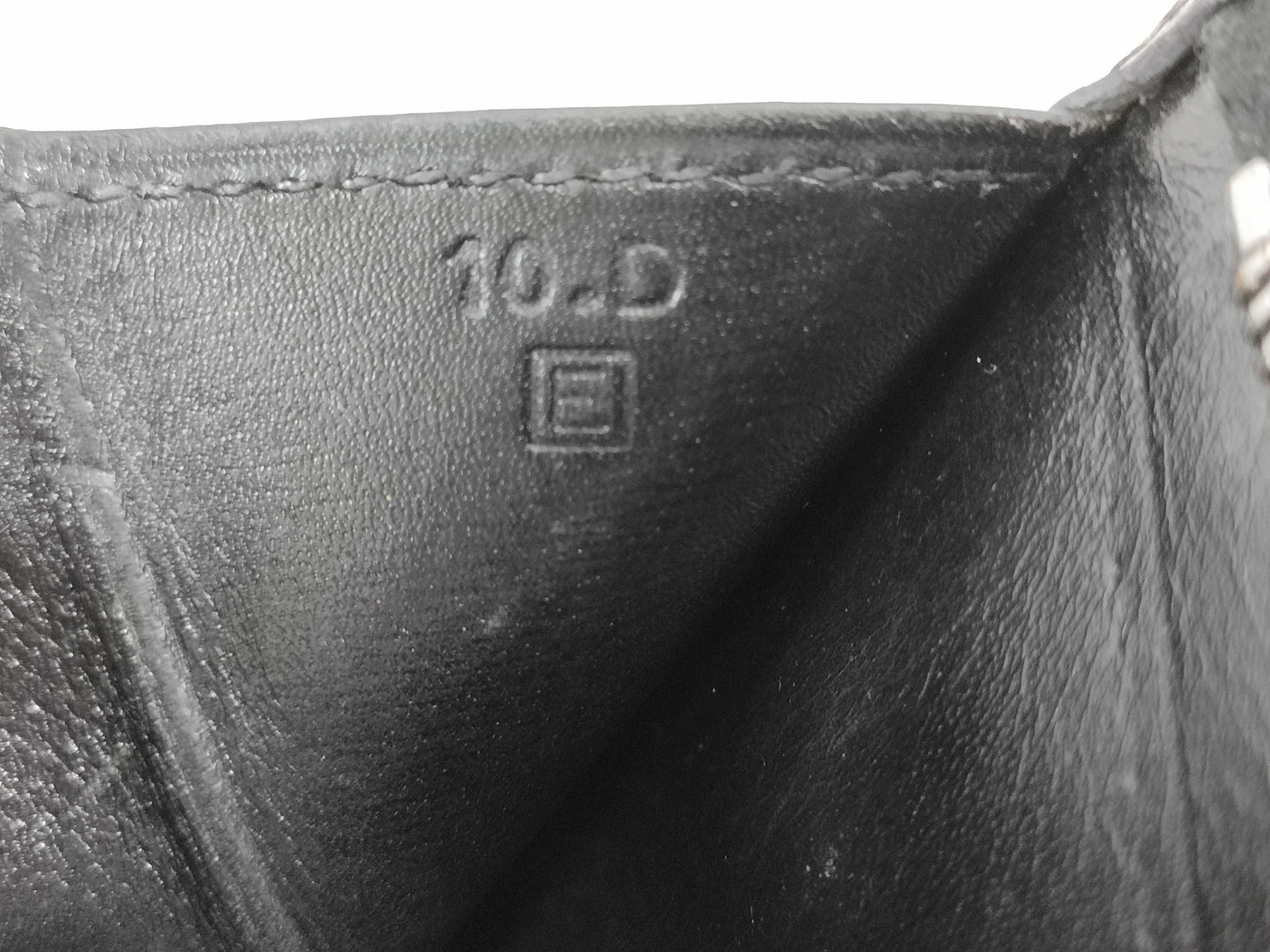 HERMES Bearn Bearn Box Calf Black □E Wallet