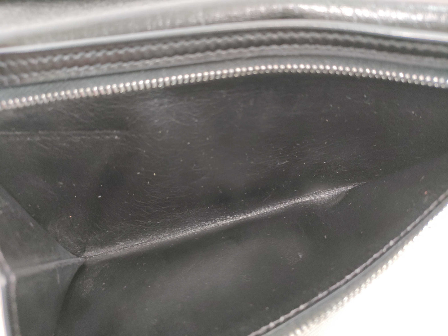 HERMES Bearn Bearn Box Calf Black □E Wallet