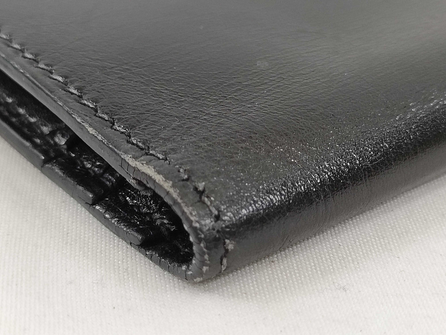 HERMES Bearn Bearn Box Calf Black □E Wallet