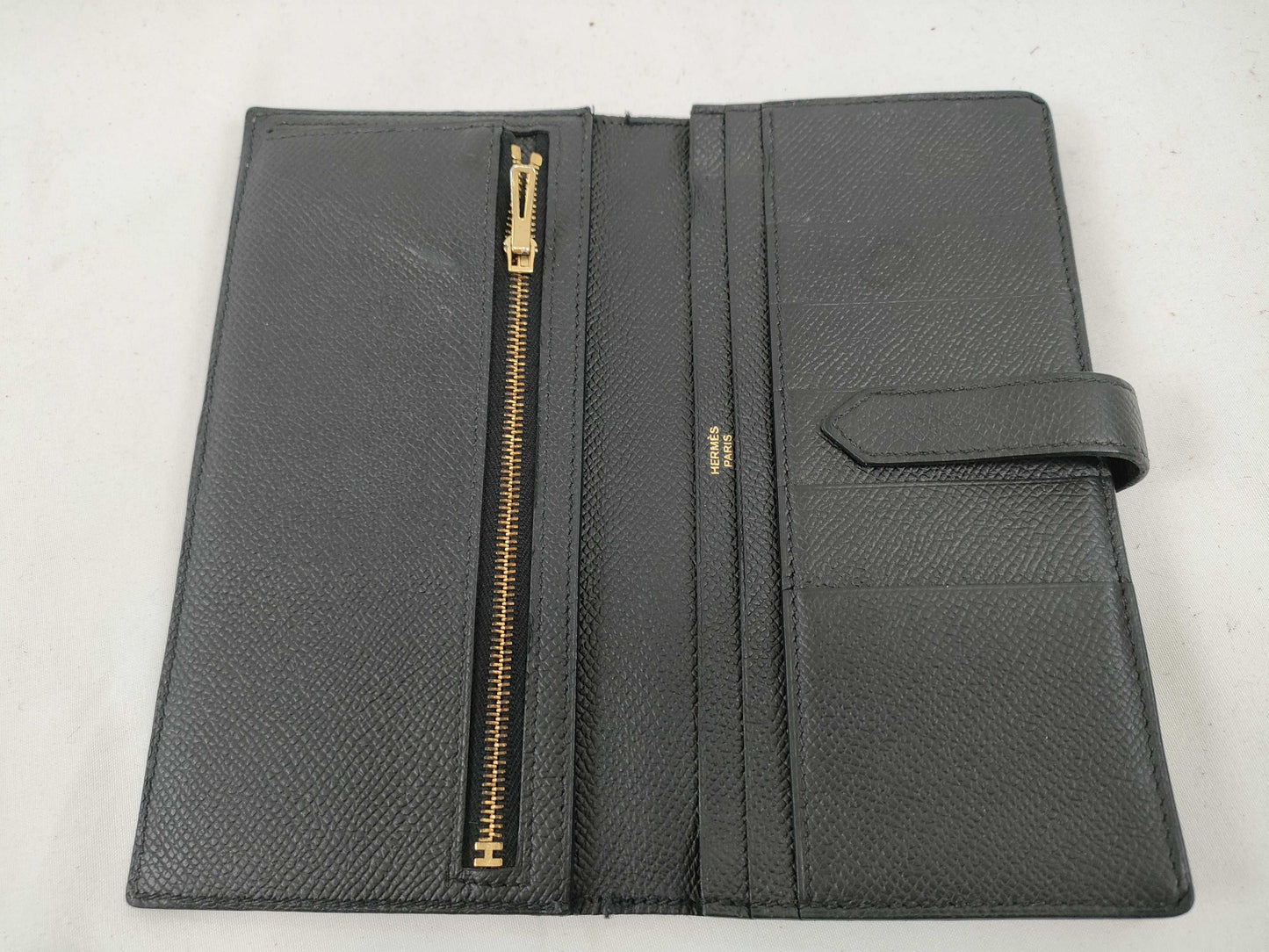 HERMES Bearn Bearn soufflet Epson Black C engraved wallet