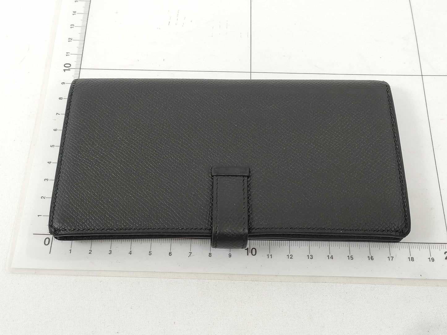 HERMES Bearn Bearn soufflet Epson Black C engraved wallet
