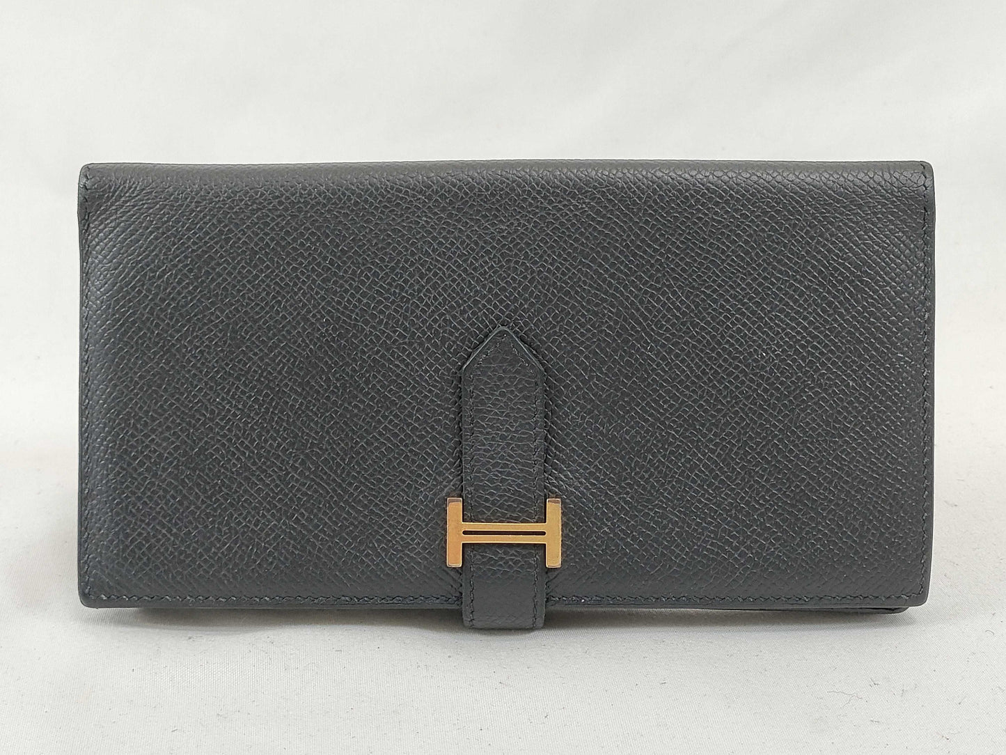 HERMES Bearn Bearn soufflet Epson Black C engraved wallet