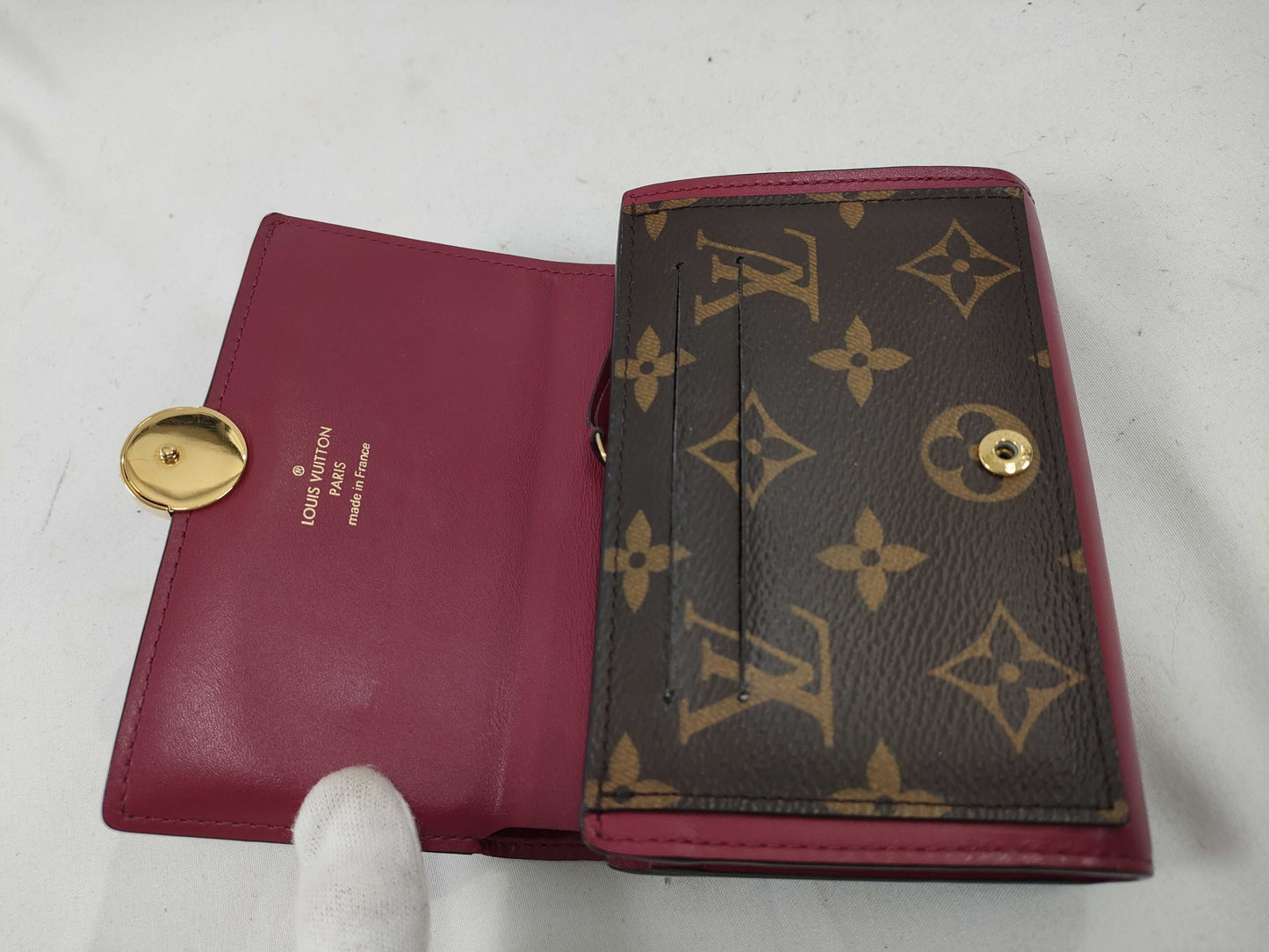 LOUIS VUITTON Monogram Portefeuille Flore Compact Wallet M64588
