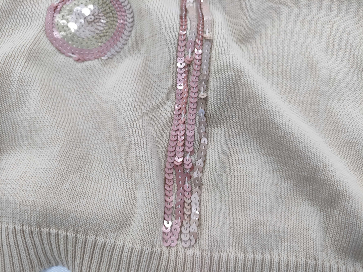 CHANEL Sequined Short Sleeve Top Size 38 P28069K00029 Tops