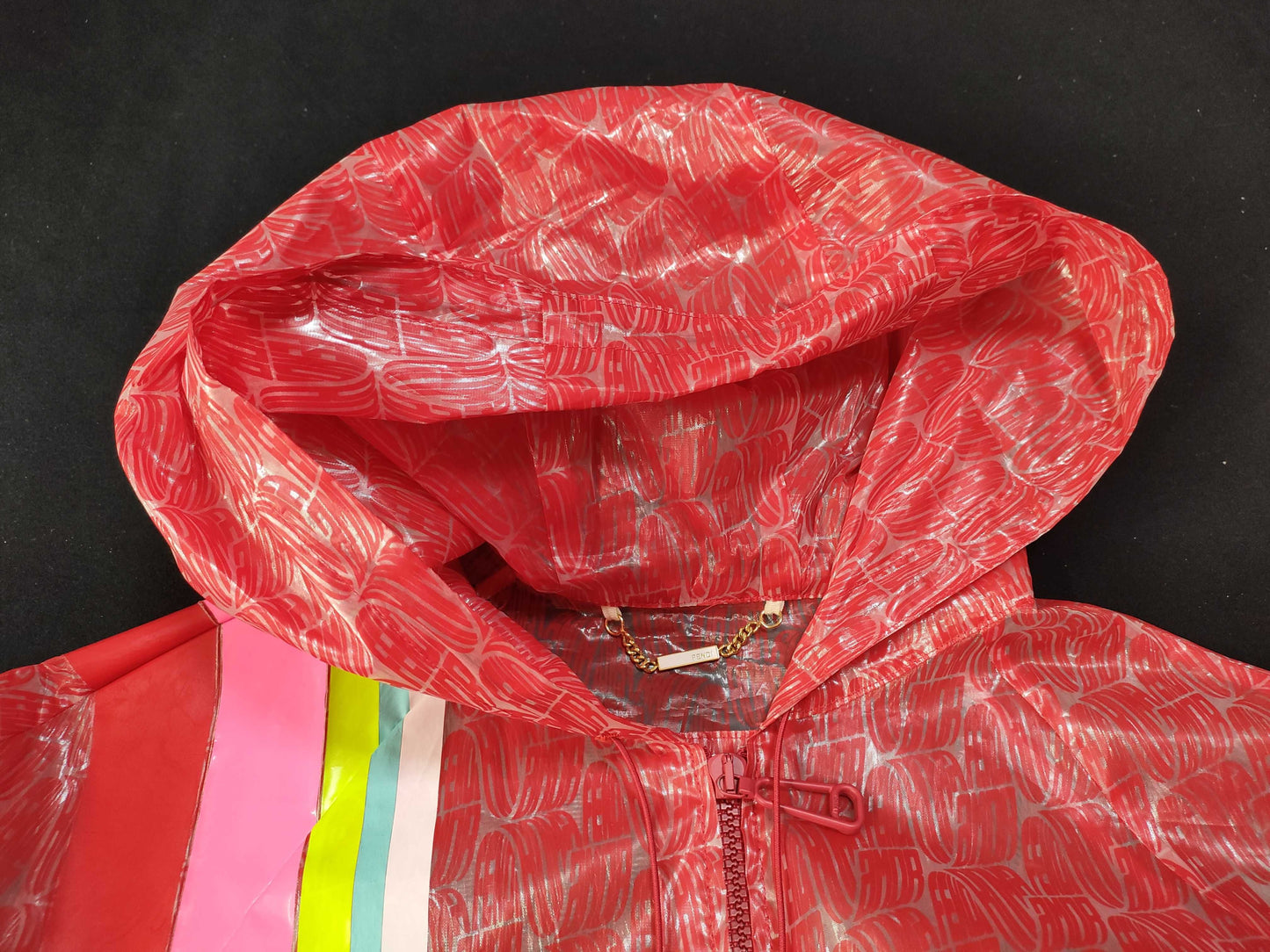 FENDI Zip Hoodie Jacket Size 38 Red Jacket