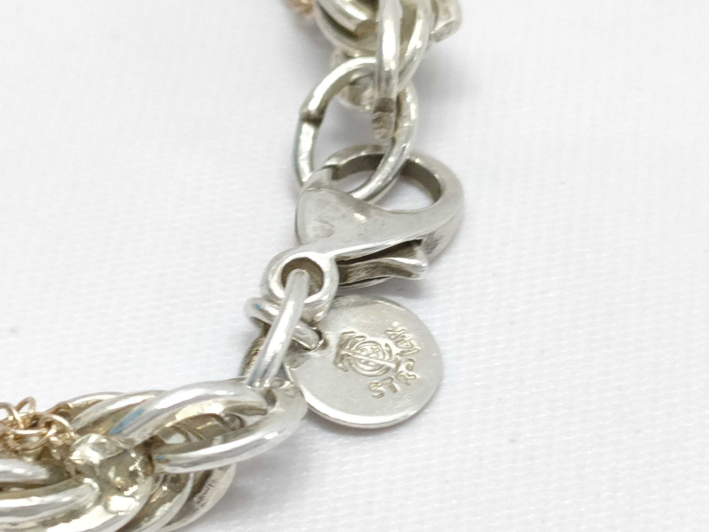 Tiffany & Co. Twist Chain Bracelet in 18K Yellow Gold and 925 Silver, 17.8g