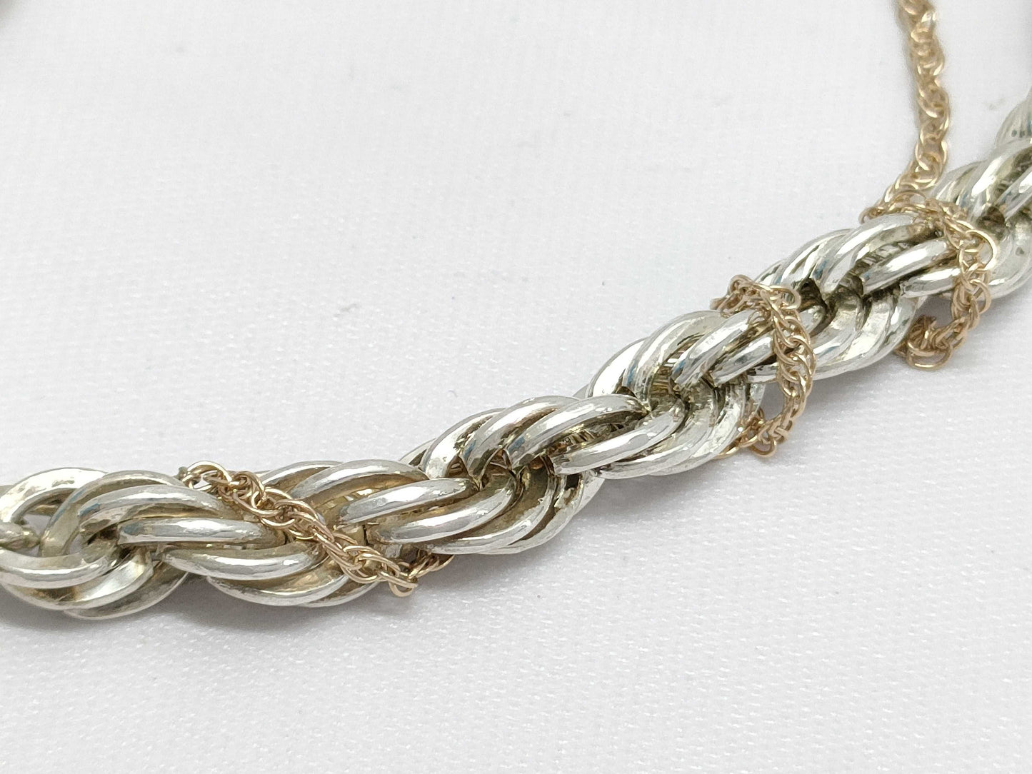 Tiffany & Co. Twist Chain Bracelet in 18K Yellow Gold and 925 Silver, 17.8g
