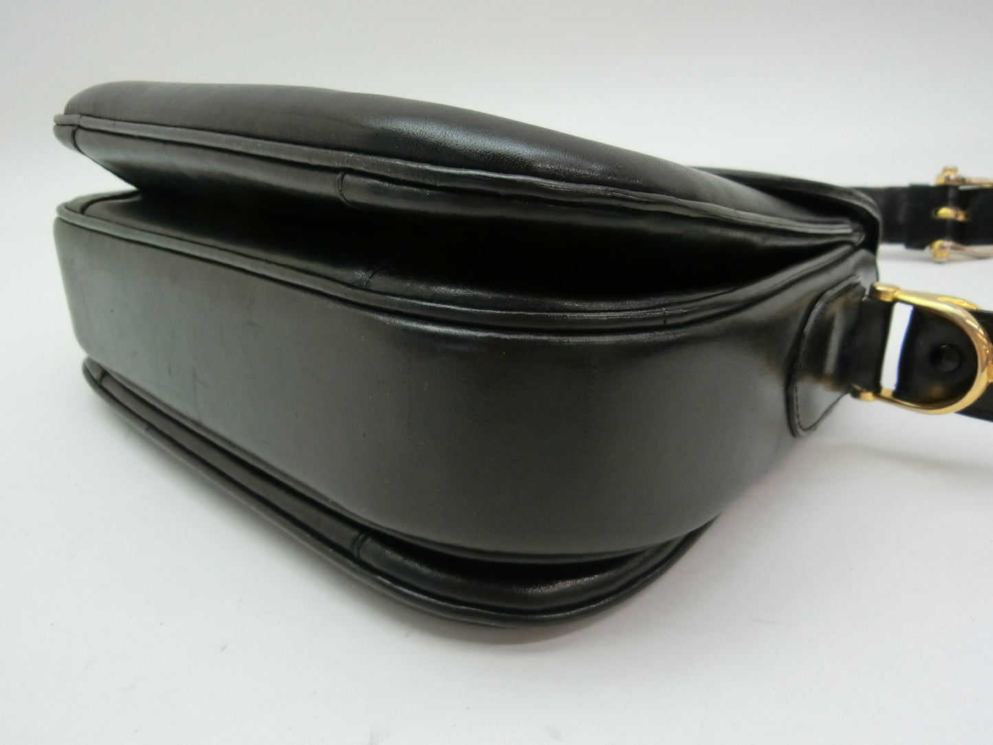 CELINE Leather Shoulder Bag with Carriage Hardware